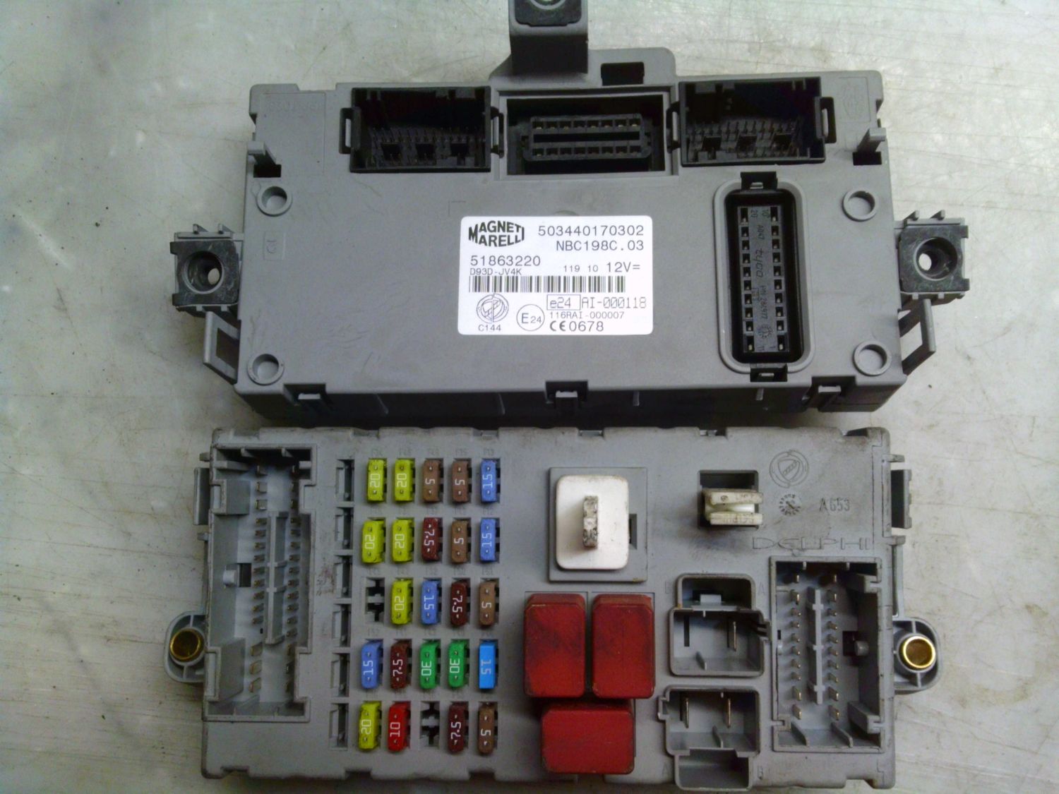 50-766 Body Computer Magneti Marelli 503440170302   NBC198C.03 51863220   LANCIA Diesel Musa