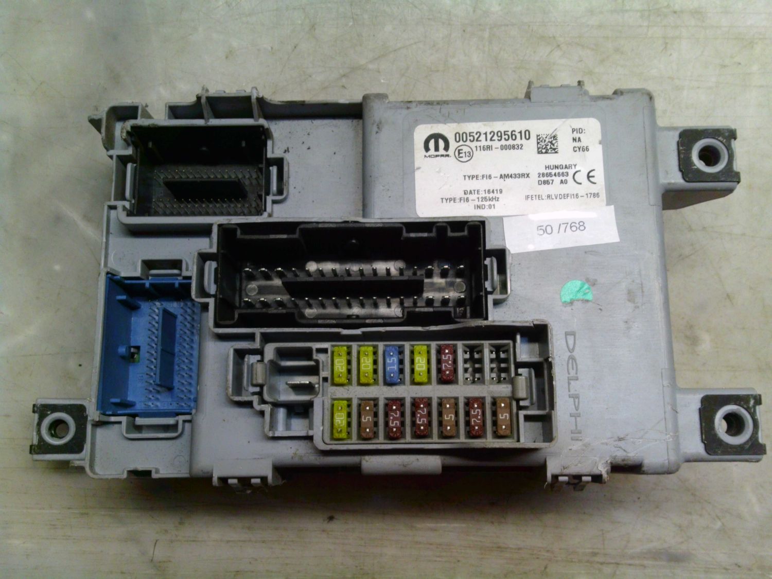 50-768 Body Computer Mopar 00521295610   28654663    LANCIA Benzina YPSILON