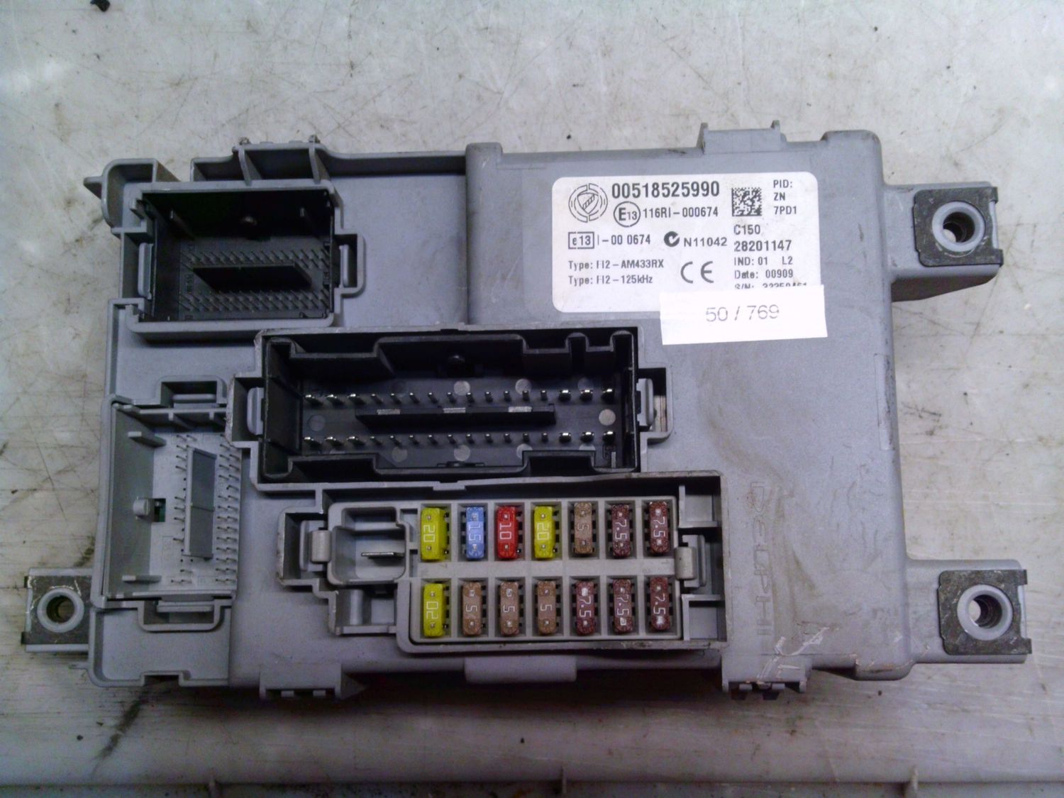 50-769 Body Computer Delphi 00518525990   28201147    ALFA ROMEO / FIAT / LANCIA Diesel Varie