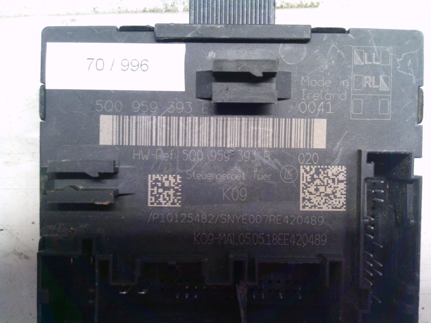 70-996 Centralina Porte Audi 5Q0 959 393 E 5Q0959393E 5Q0 959 393 B K09   AUDI  A 3