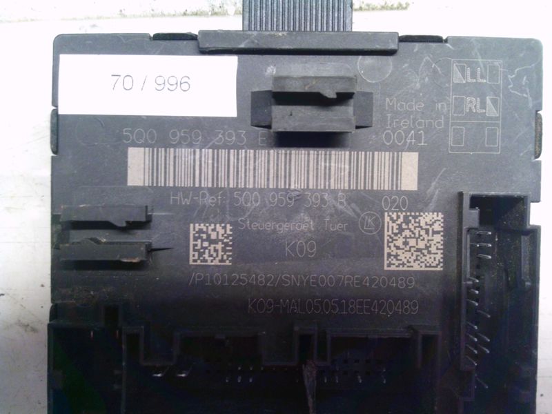 70-996 Centralina Porte Audi 5Q0 959 393 E 5Q0959393E 5Q0 959 393 B K09   AUDI  A 3