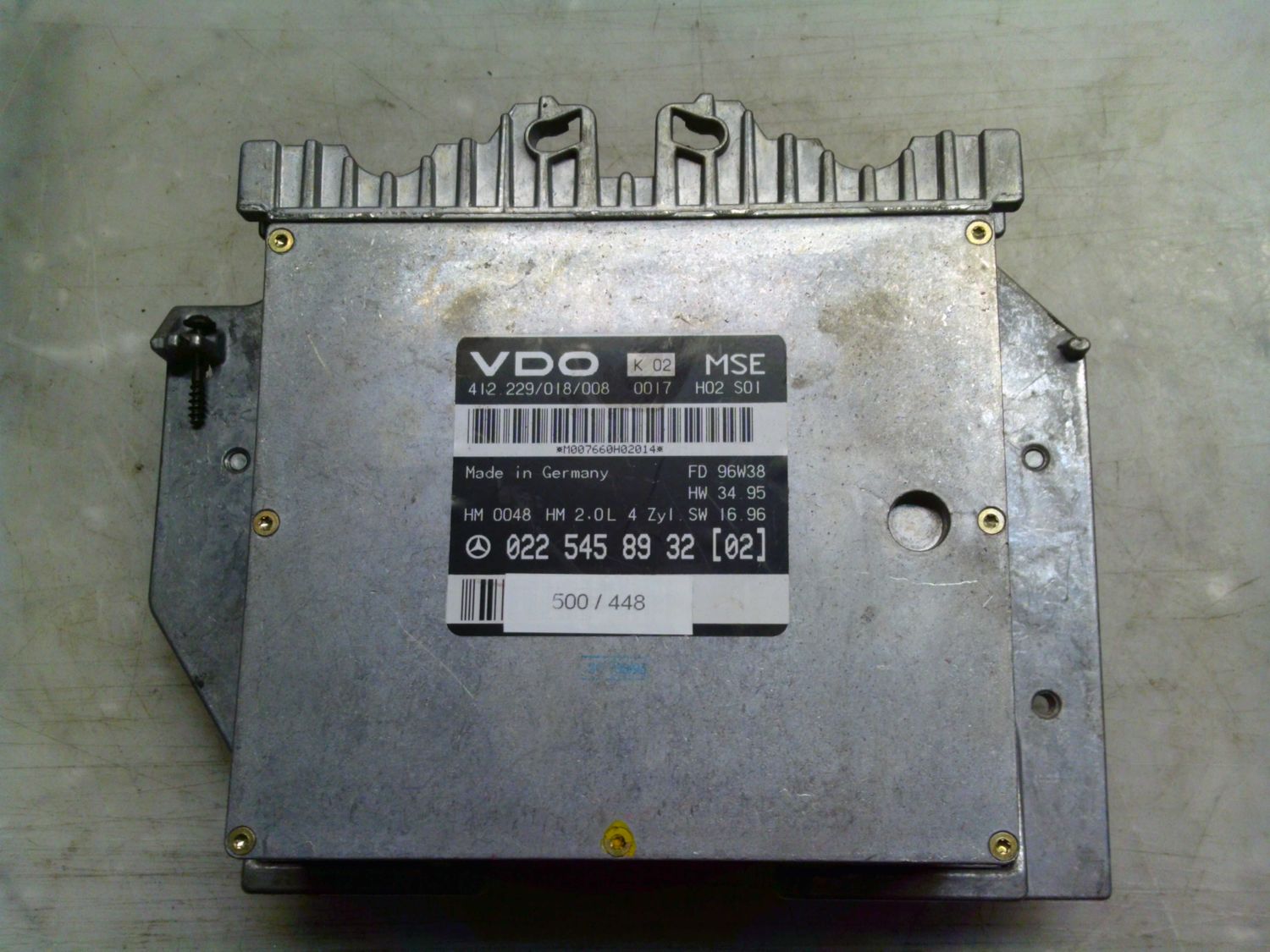 500-448 Centralina Motore Vdo 022 545 89 32 0225458932 412229/018/008 022 545 02 32 FD96M08  MERCEDES Benzina SLK