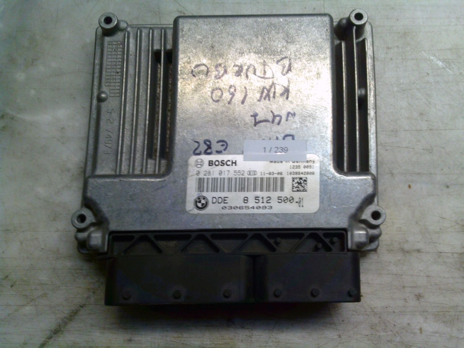 1-239 Centralina Motore Bosch 0 281 017 552 0281017552 8 512 500 1039S42806   BMW Diesel SERIE 1