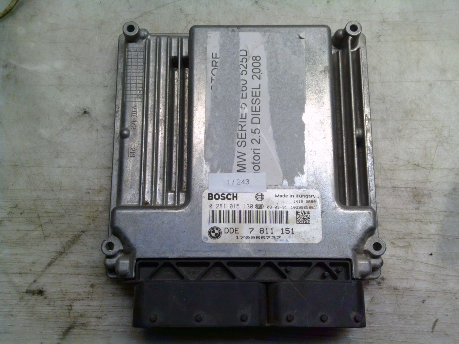 1-243 Centralina Motore Bosch 0 281 015 130 0281015130 7 811 151 1039S25861   BMW Diesel VARIE