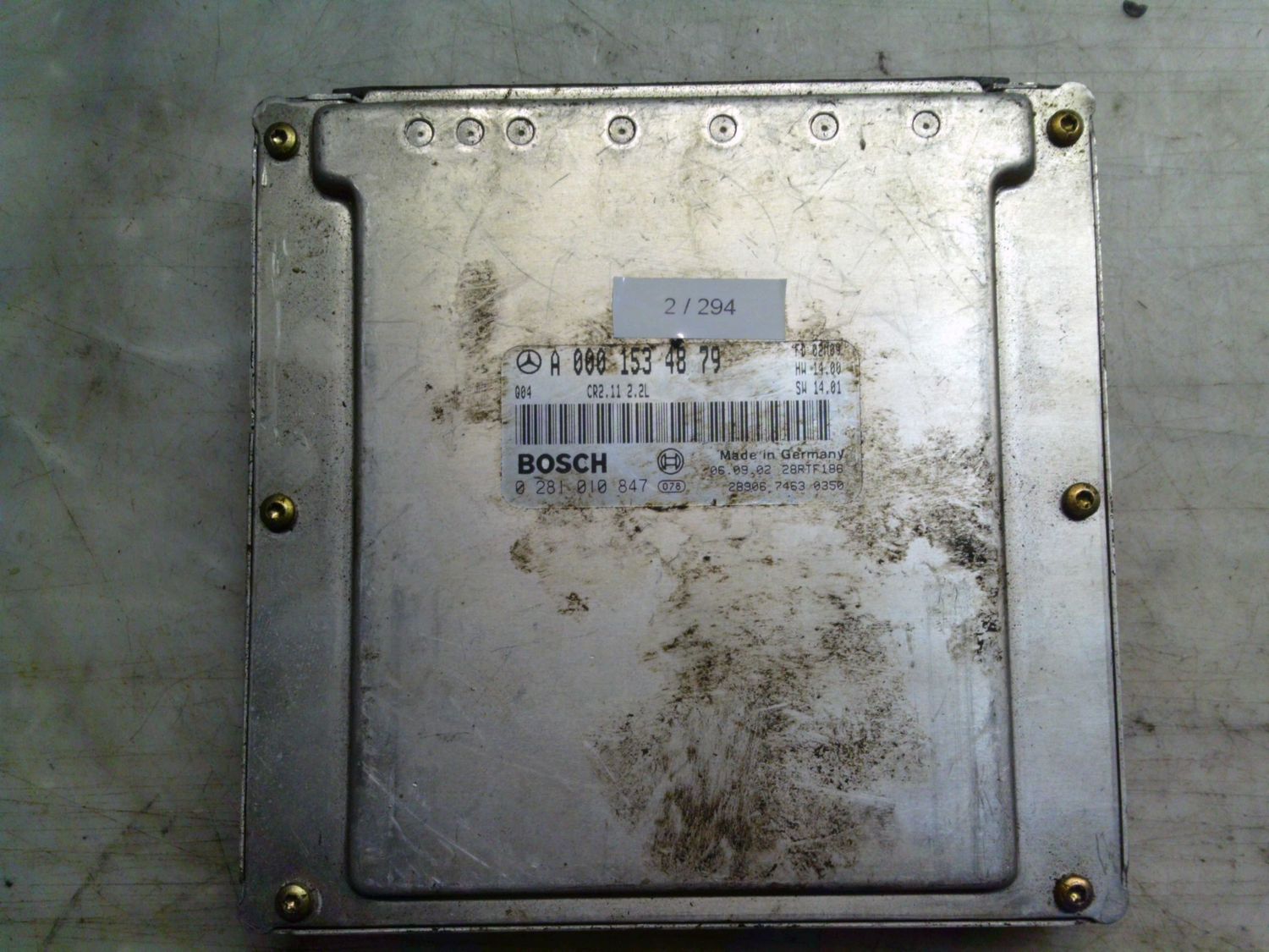 2-294 Centralina Motore Bosch 0 281 010 847 0281010847 A 000 153 48 79 28RTF186 CR2.11 Mercedes Diesel Classe C 2-294 Centralina Motore Bosch 0 281 010 847 0281010847 A 000 153 48 79 28RTF186 CR2.11 Mercedes Diesel Classe C