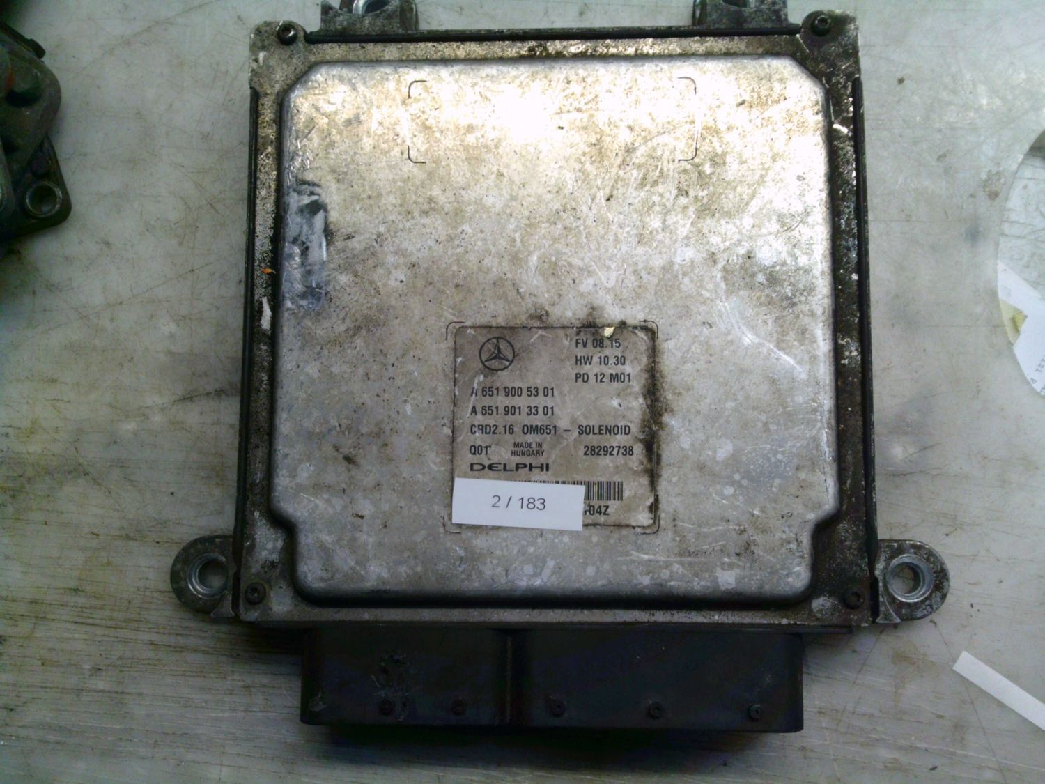 2-183 Centralina Motore Delphi 28292738   A 651 900 53 01 A 651 901 33 01 CRD2.16 OM651  Mercedes Diesel Classe E