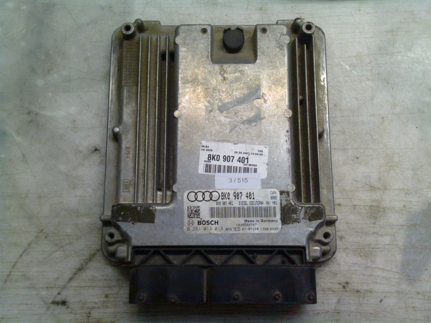 3-515 Centralina Motore Bosch 0 281 014 014 0281014014 8K0 907 401 1039S23747 EDC17CP04 AUDI Diesel VARIE 3-515 Centralina Motore Bosch 0 281 014 014 0281014014 8K0 907 401 1039S23747 EDC17CP04 AUDI Diesel VARIE