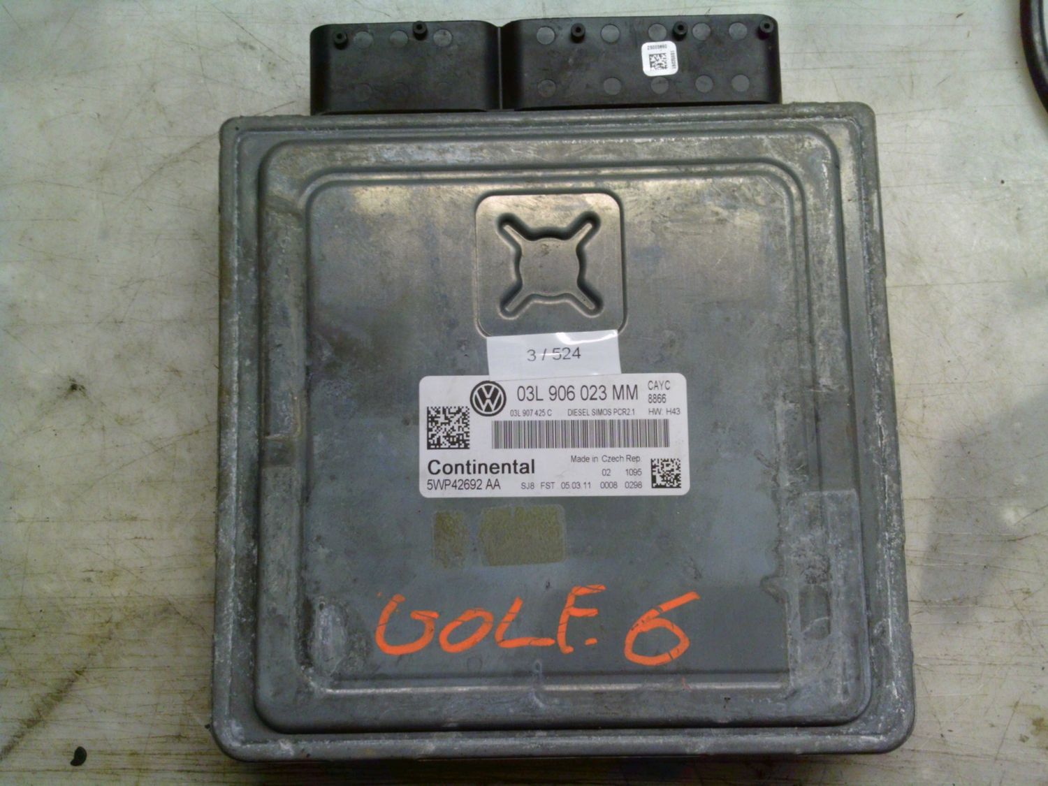 3-524 Centralina Motore Continental 5WP42692 AA 5WP42692AA 03L 906 023 MM SIMOS PCR2.1 HW H43 Volkswagen Diesel Golf 3-524 Centralina Motore Continental 5WP42692 AA 5WP42692AA 03L 906 023 MM SIMOS PCR2.1 HW H43 Volkswagen Diesel Golf