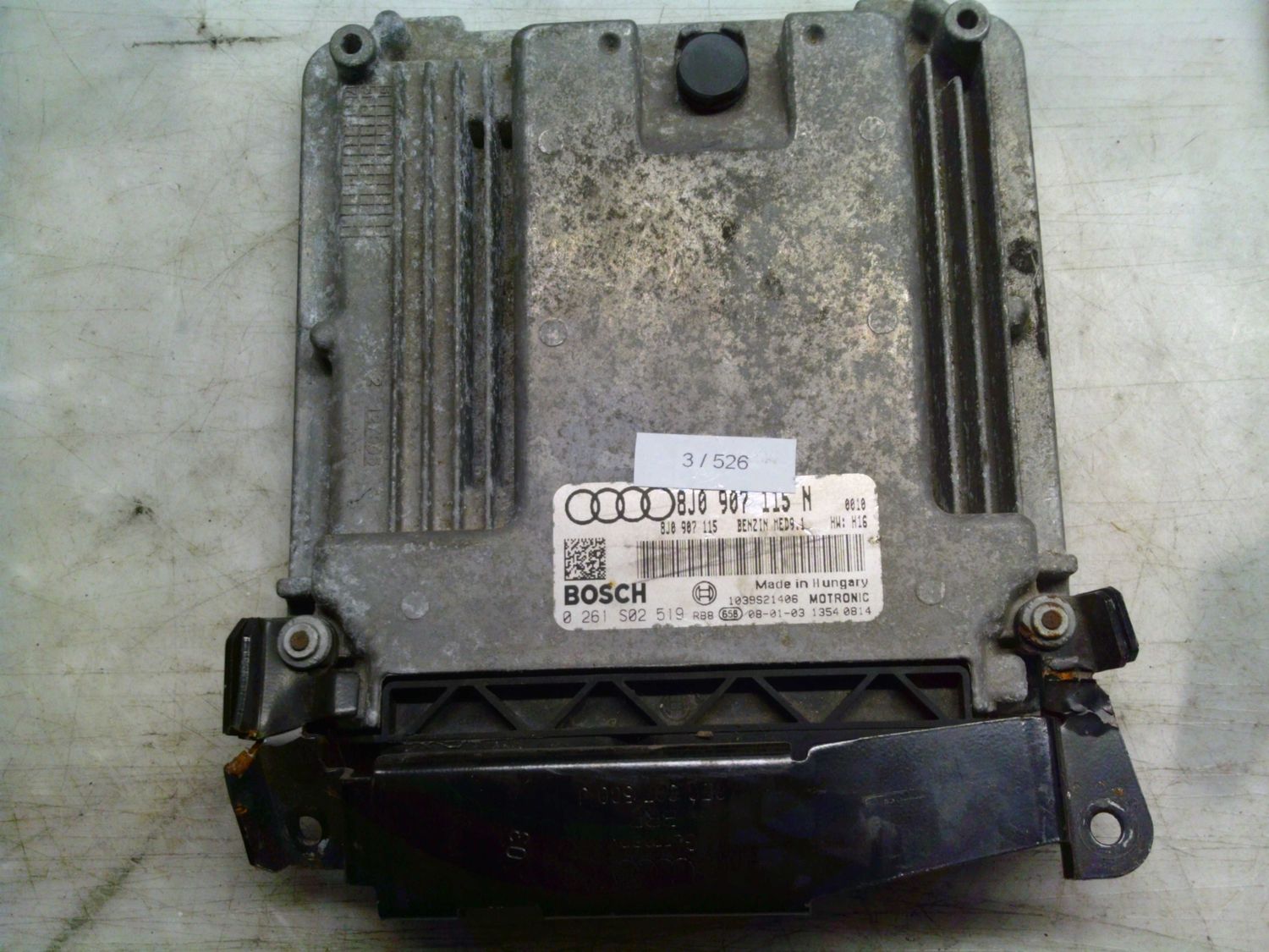 3-526 Centralina Motore Bosch 0 261 S02 519 0261S02519 8J0 907 115 N 1039S21406 MED9.1 HW: H16 AUDI Benzina TT