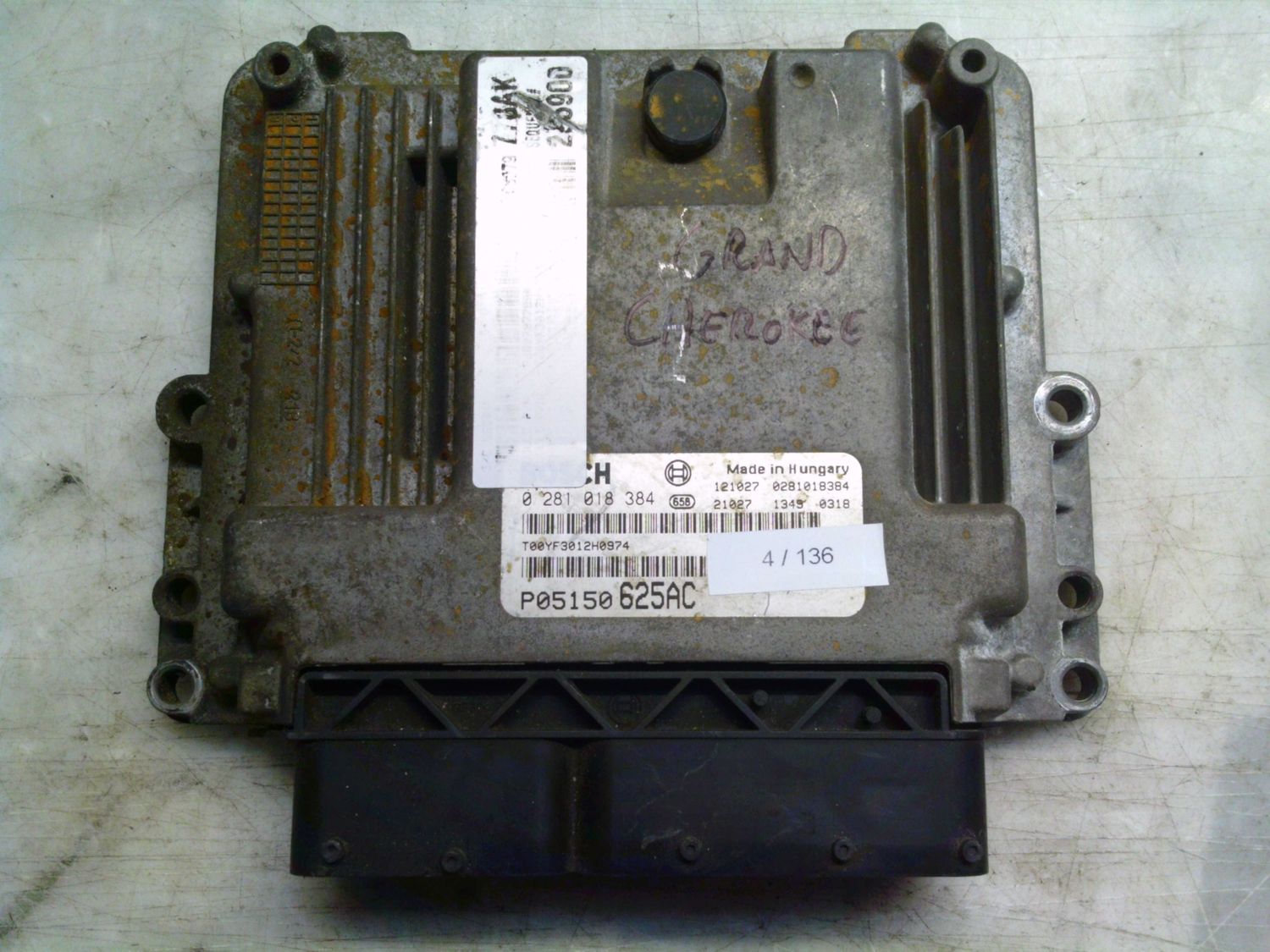 4-136 Centralina Motore Bosch 0 281 018 384 0281018384 P05150625AC 121027   JEEP Diesel GRAND CHEROKEE