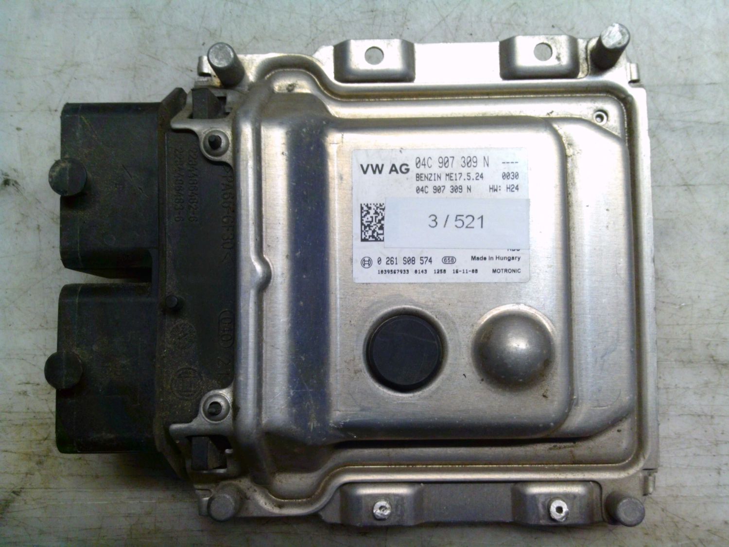 3-521 Centralina Motore Motronic 0 261 S08 574 0261S08574 04C 907 309 N ME17.5.24 HW H24 04C 907 309 N Volkswagen Benzina Up 3-521 Centralina Motore Motronic 0 261 S08 574 0261S08574 04C 907 309 N ME17.5.24 HW H24 04C 907 309 N Volkswagen Benzina Up