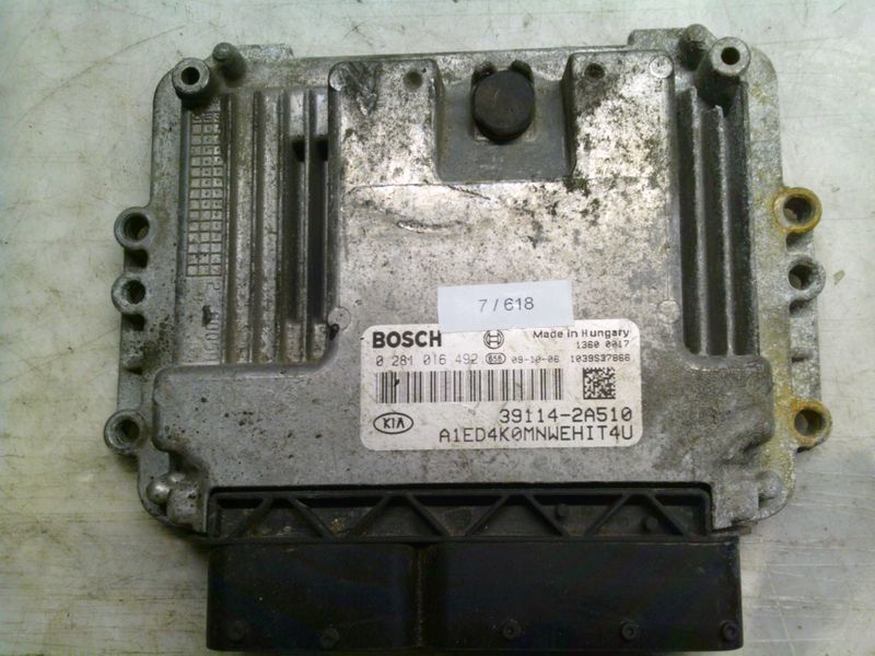 7-618 Centralina Motore Bosch 0 281 016 492 0281016492 39114-2A510 1039S37866   KIA Diesel CEED