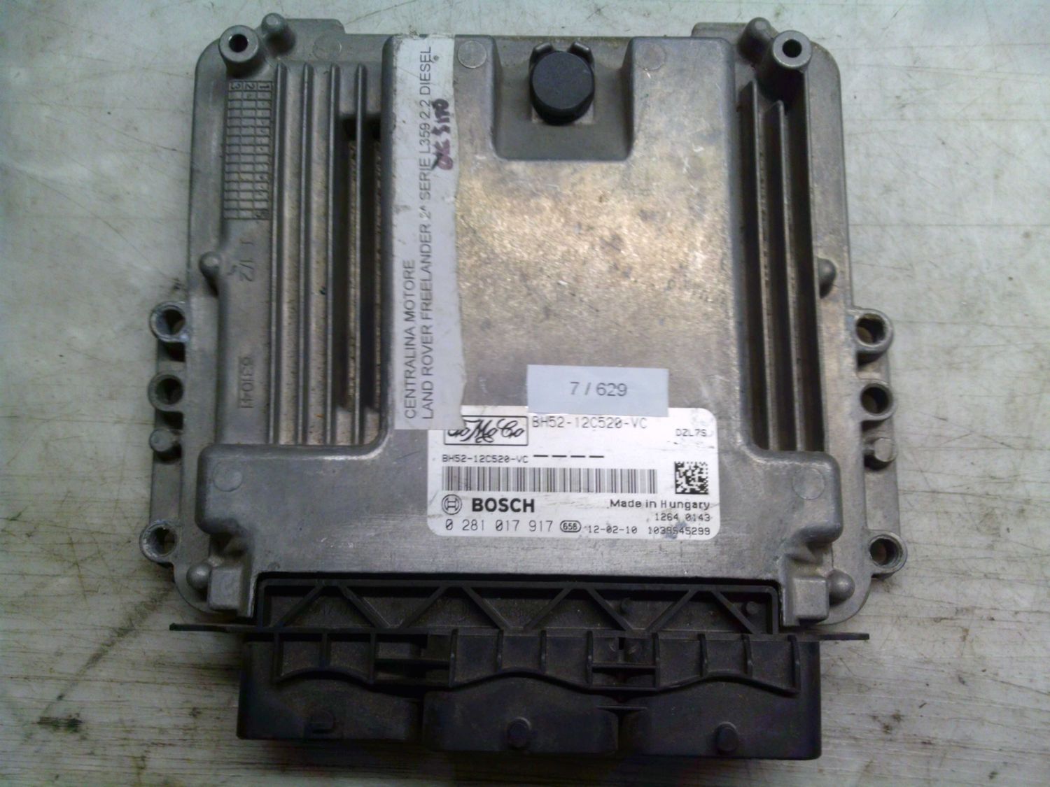 7-629 Centralina Motore Bosch 0 281 017 917 0281017917 BH52-12C520-VC 1039S45299 DZL7S  LAND ROVER Diesel FREELANDER