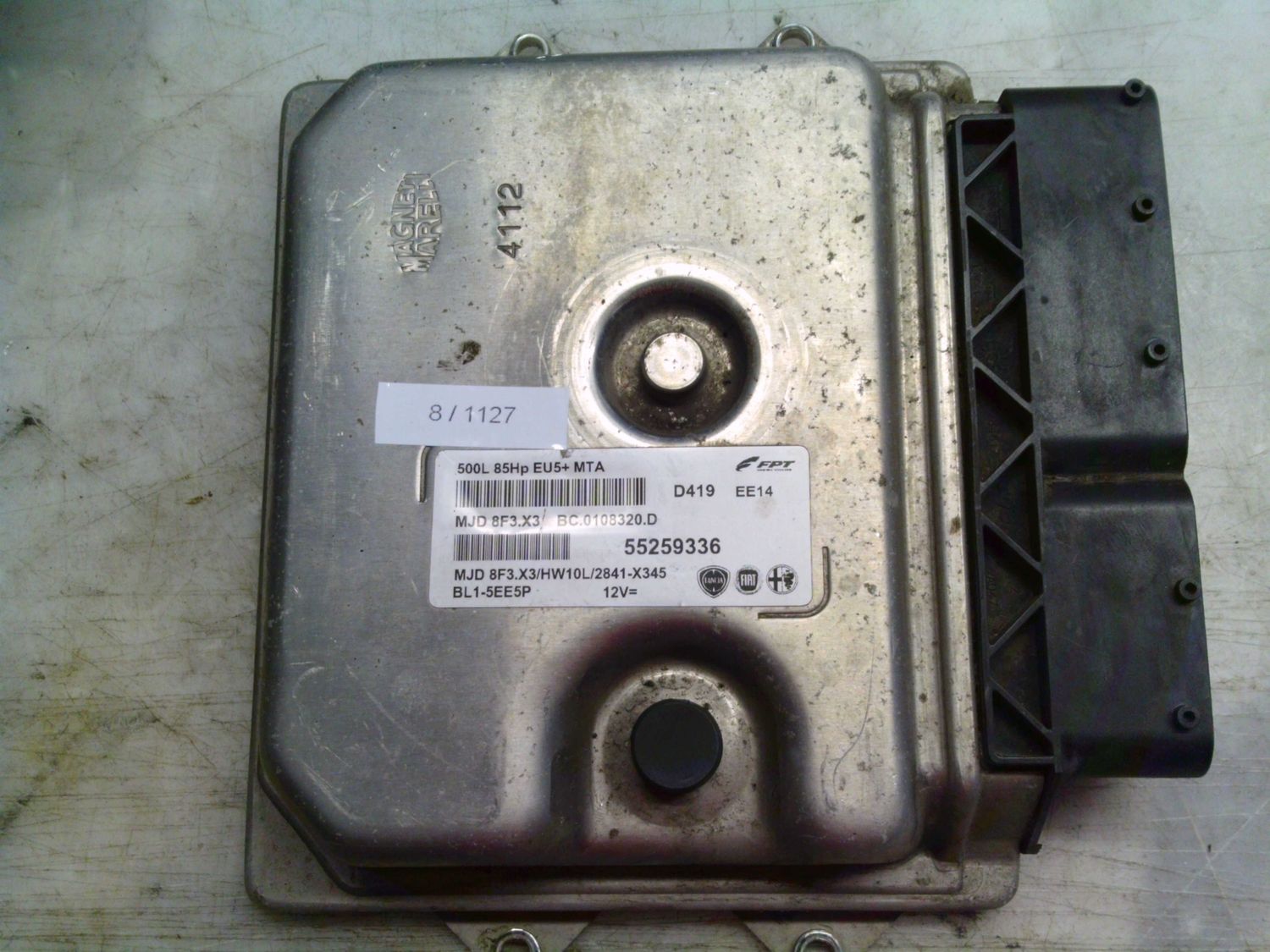 8-1127 Centralina Motore Magneti Marelli 55259336   MJD 8F3.X3 BC.0108320.D 500L 85HP EU5+ MTA HW10L/2841-X345 Alfa Romeo / Fiat / Lancia Diesel 500