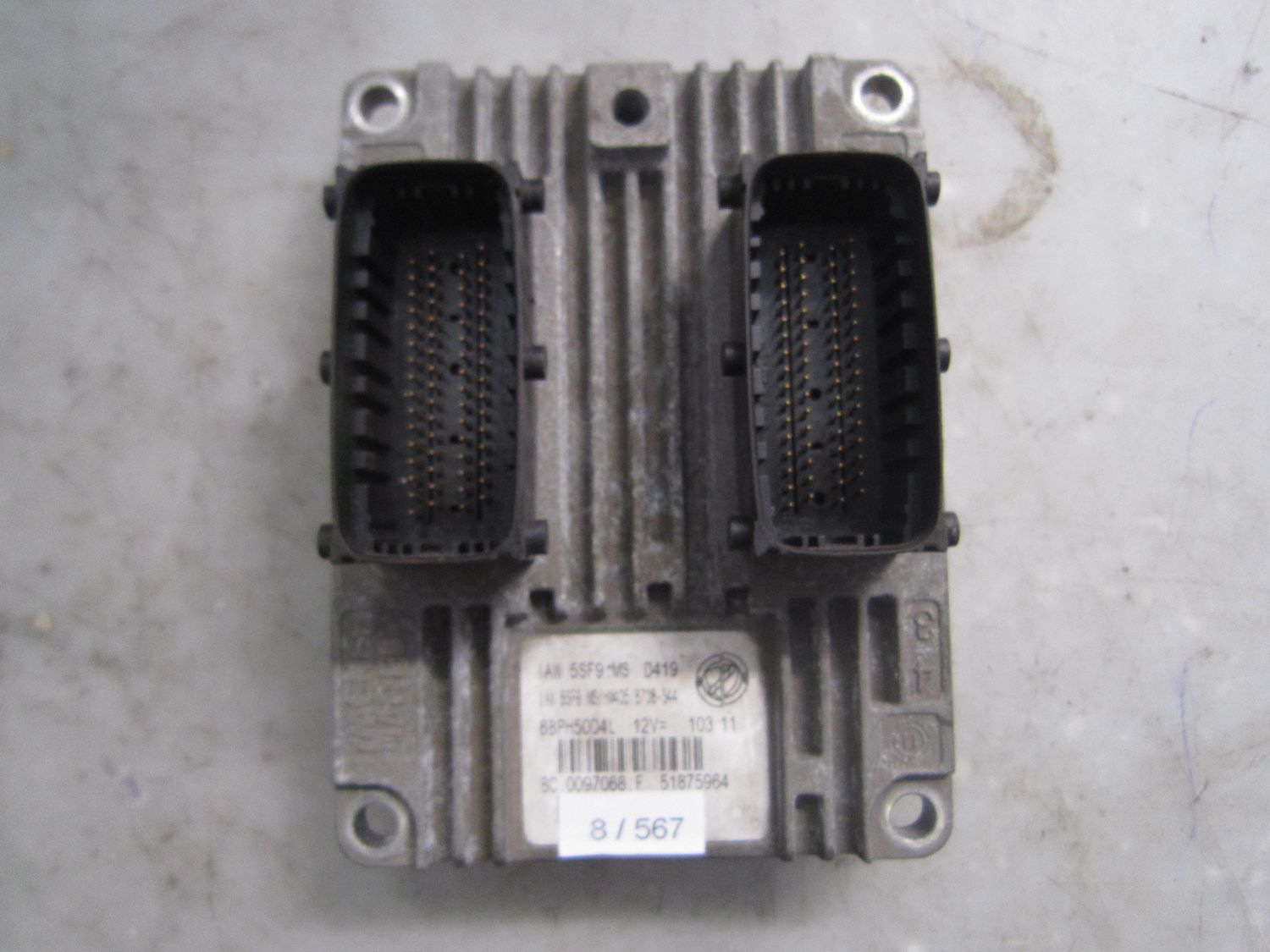8-567 Centralina Motore Magneti Marelli IAW 5SF9.MS IAW5SF9.MS BC.0097068.F 51875964 HW405/8708-S44 FIAT Benzina 500 8-567 Centralina Motore Magneti Marelli IAW 5SF9.MS IAW5SF9.MS BC.0097068.F 51875964 HW405/8708-S44 FIAT Benzina 500