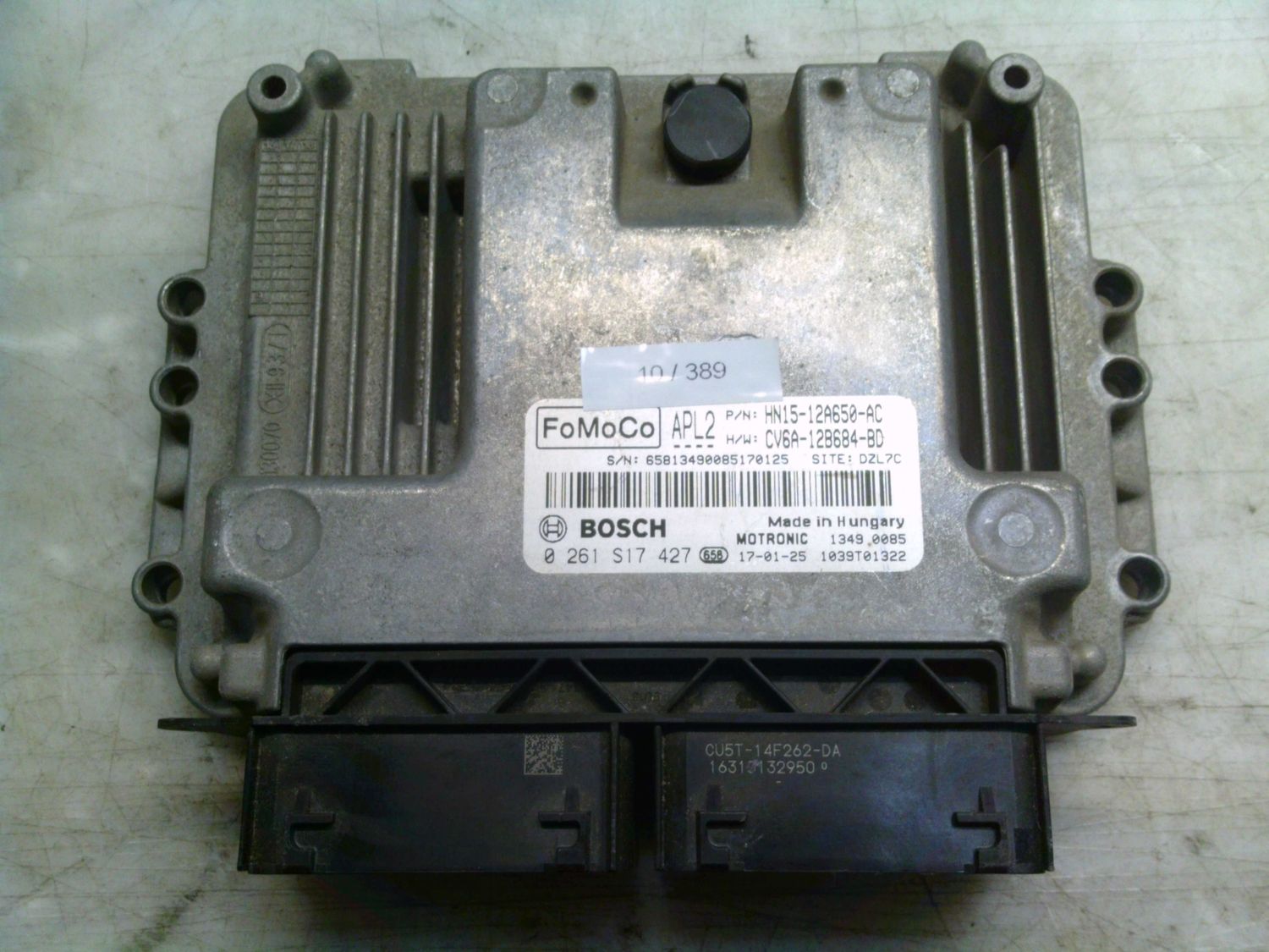 10-389 Centralina Motore Bosch 0 261 S17 427 0261S17427 HN15-12A650-AC 1039T01322 CV6A-12B684-BD FORD Benzina ECOSPORT 10-389 Centralina Motore Bosch 0 261 S17 427 0261S17427 HN15-12A650-AC 1039T01322 CV6A-12B684-BD FORD Benzina ECOSPORT