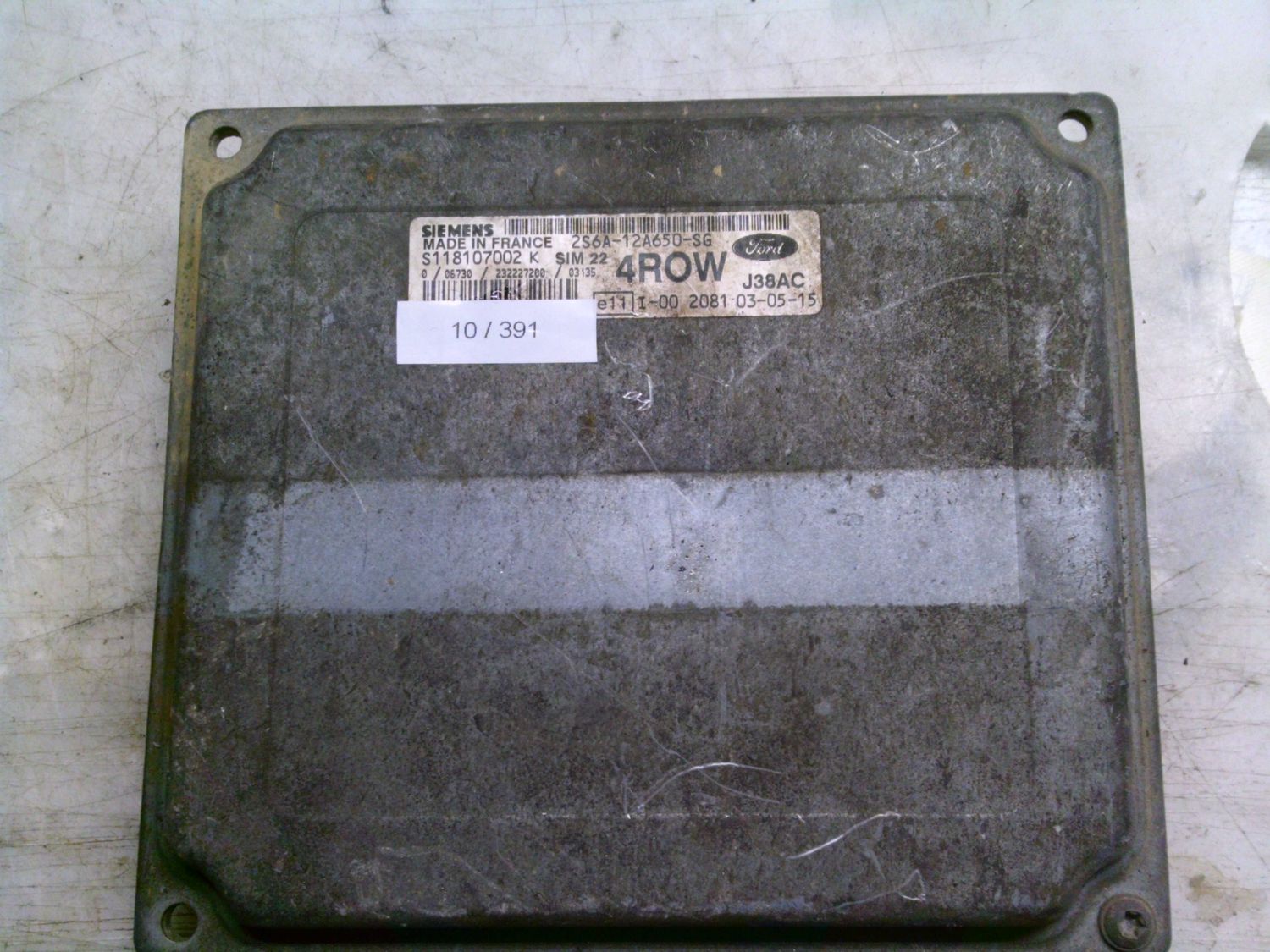 10-391 Centralina Motore Siemens S118107002 K S118107002K 2S6A-12A650-SG SIM22 J38AC 4ROW Ford Benzina Fiesta