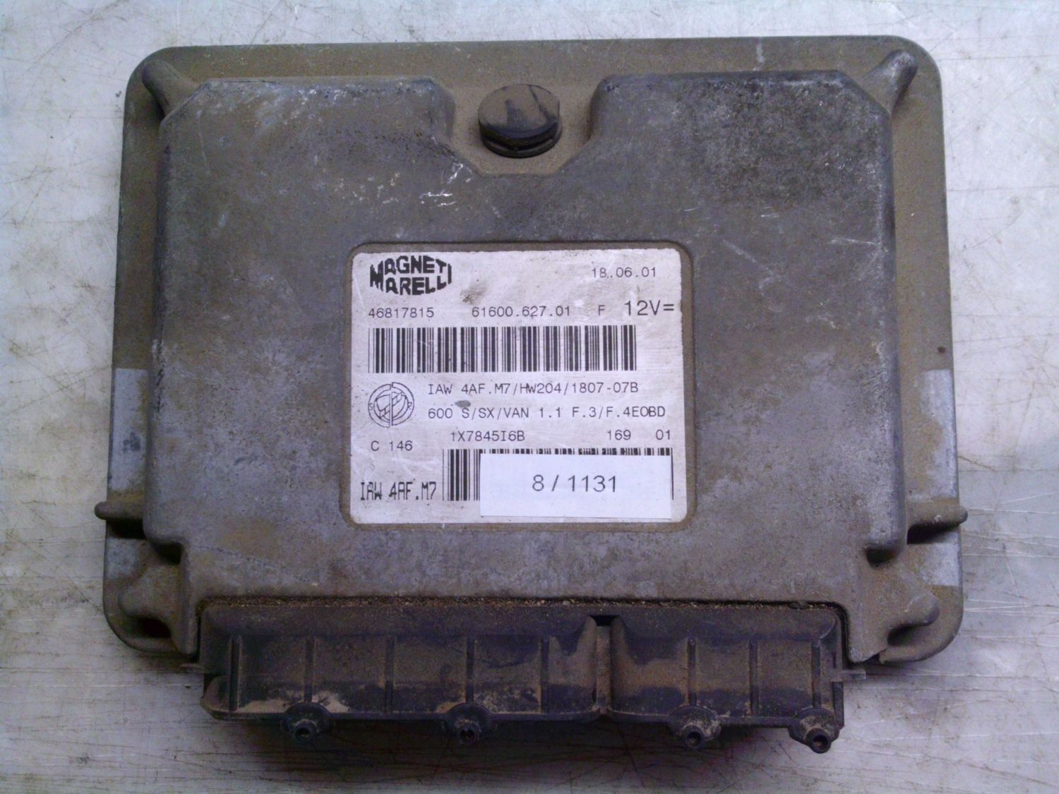 8-1131 Centralina Motore Magneti Marelli IAW 4AF.M7 IAW4AF.M7 61600.627.01  46817815 HW204 Alfa Romeo / Fiat / Lancia Benzina 600