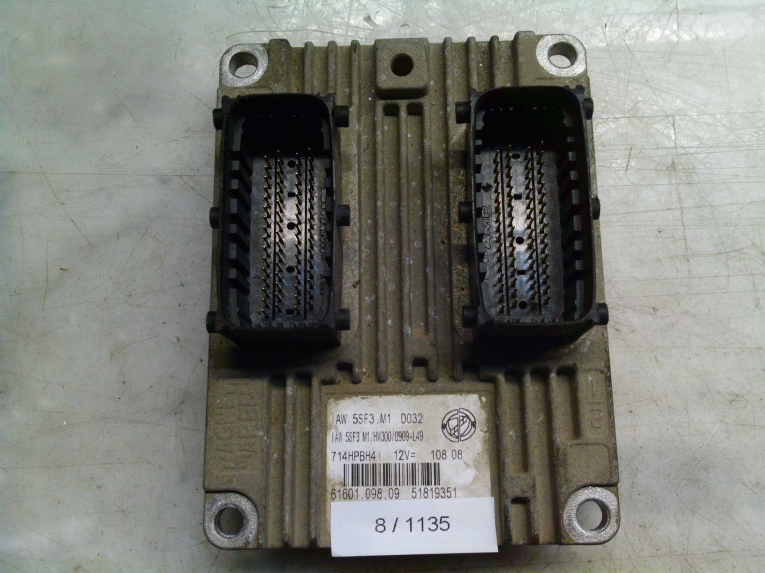8-1135 Centralina Motore Magneti Marelli IAW 5SF3.M1 IAW5SF3.M1 61601.098.09 51819351 HW300/0909-L49 Alfa Romeo / Fiat / Lancia Benzina Punto 8-1135 Centralina Motore Magneti Marelli IAW 5SF3.M1 IAW5SF3.M1 61601.098.09 51819351 HW300/0909-L49 Alfa Romeo / Fiat / Lancia Benzina Punto