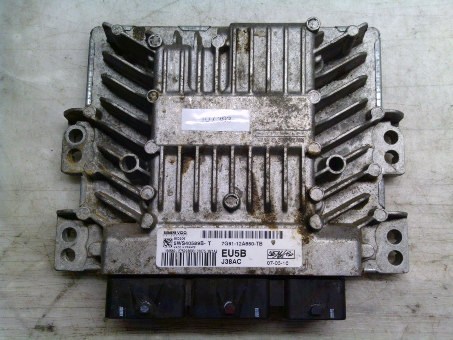10-393 Centralina Motore Siemens 5WS40589B-T 5WS40589BT 7G91-12A650-TB EU5B-J38AC SID 206  Ford Diesel Varie