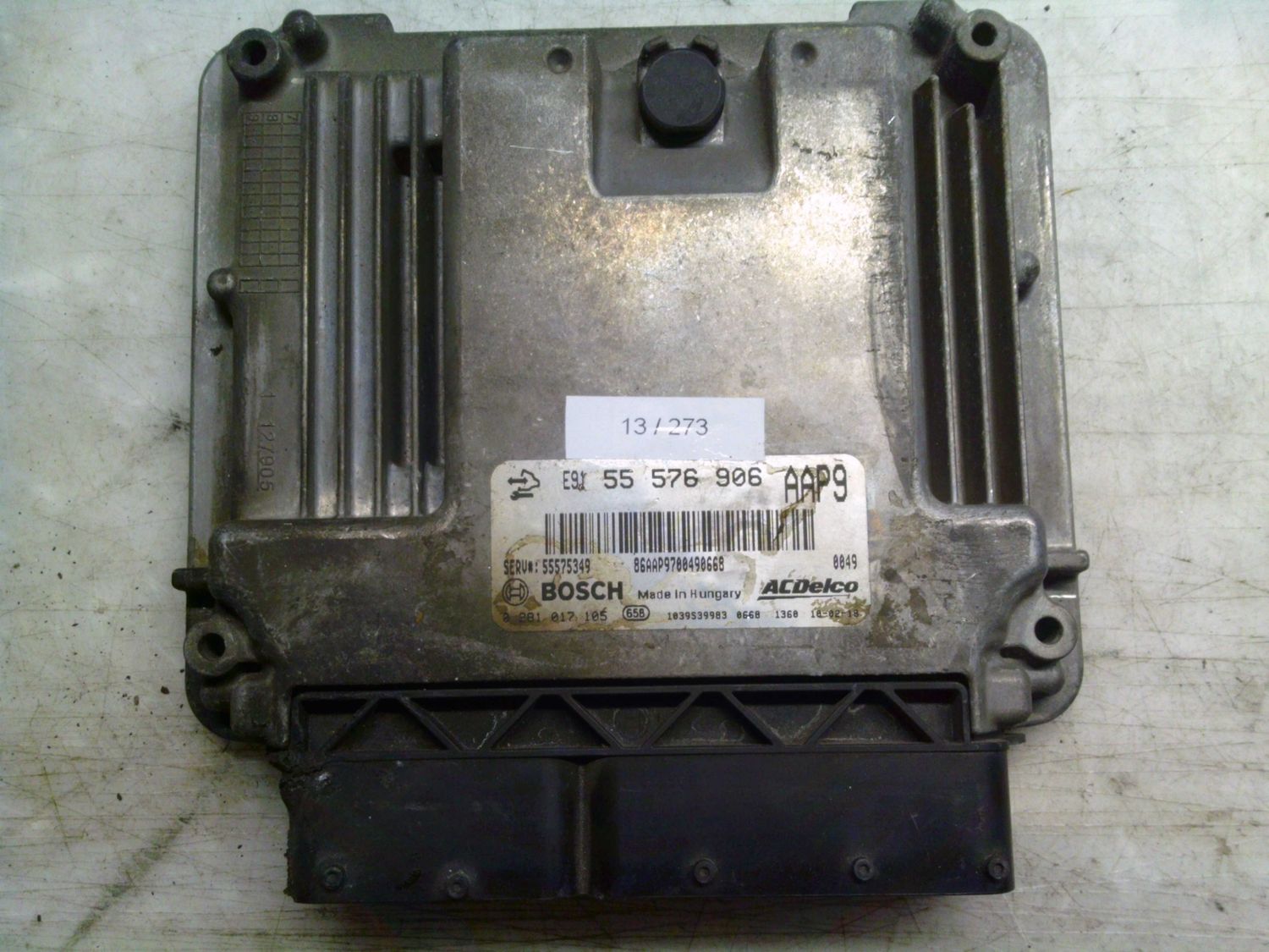 13-273 Centralina Motore Bosch 0 281 017 105 0281017105 55 576 906 1039S39983 55575349 AAP9 OPEL Diesel INSIGNIA