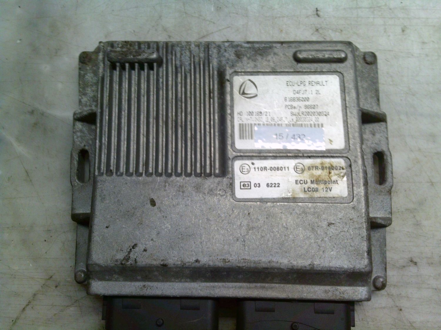 15-432 Centralina Gas Gpl Landi Renzo 616635000   ECU LPG D4FJ7 1.2L HD: 100169/21 SW: LR202030G34  RENAULT Benzina / Gpl VARIE