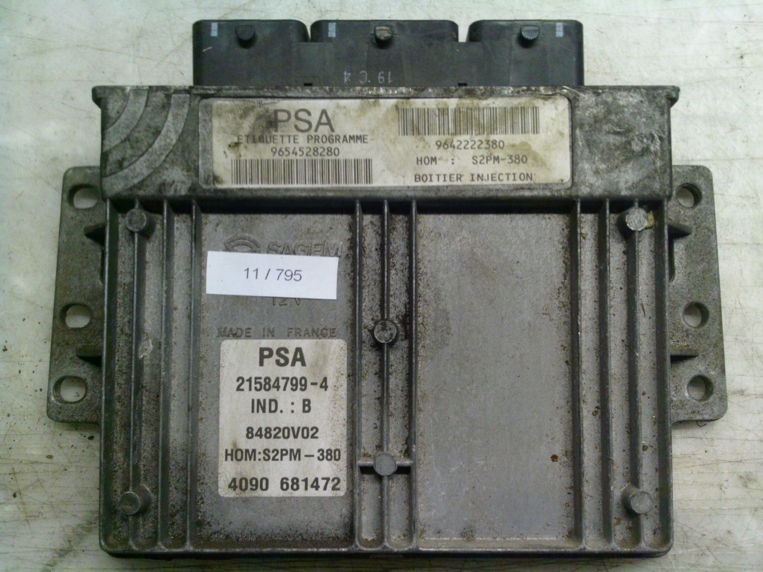 11-795 Centralina Motore Sagem 21584799-4 215847994 9654528280 9642222380 HOM S2PM-380 S2PM-380 Citroen / Peugeot Diesel C 3