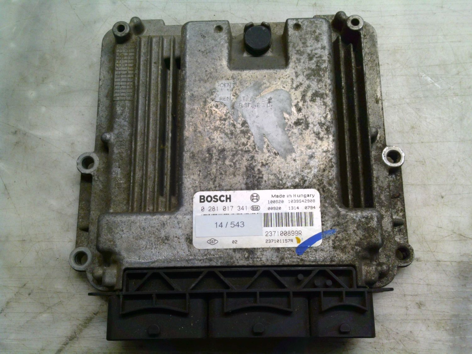 14-543 Centralina Motore Bosch 0 281 017 341 0281017341 237100899R 1039S42908 237101157R  RENAULT Diesel MASTER
