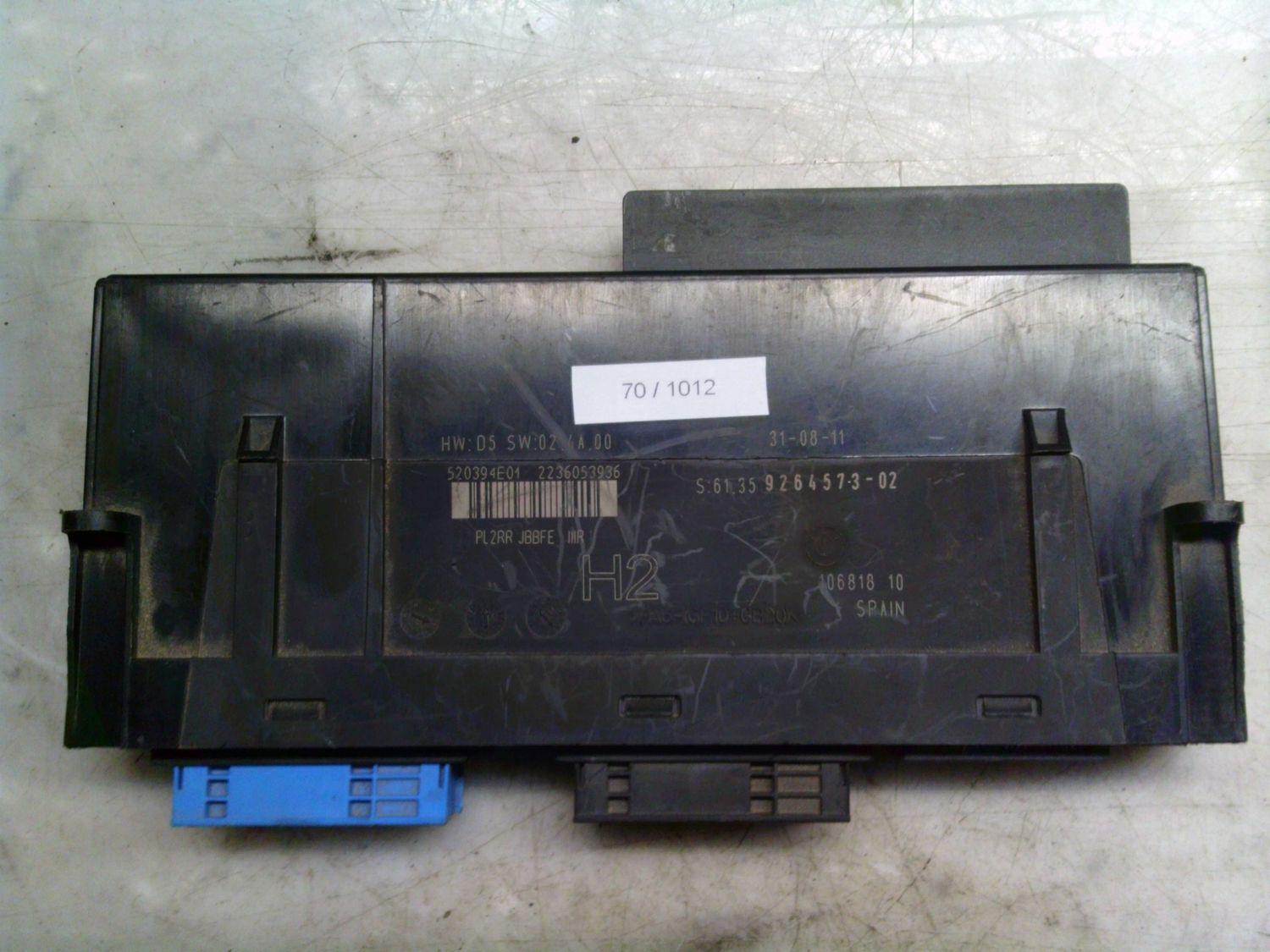 70-1012 Centralina Modulo Confort Lear 530394E01   6135 9264573-02 HD : D5 SW: 02.4A.00 H2 Bmw  Serie 1