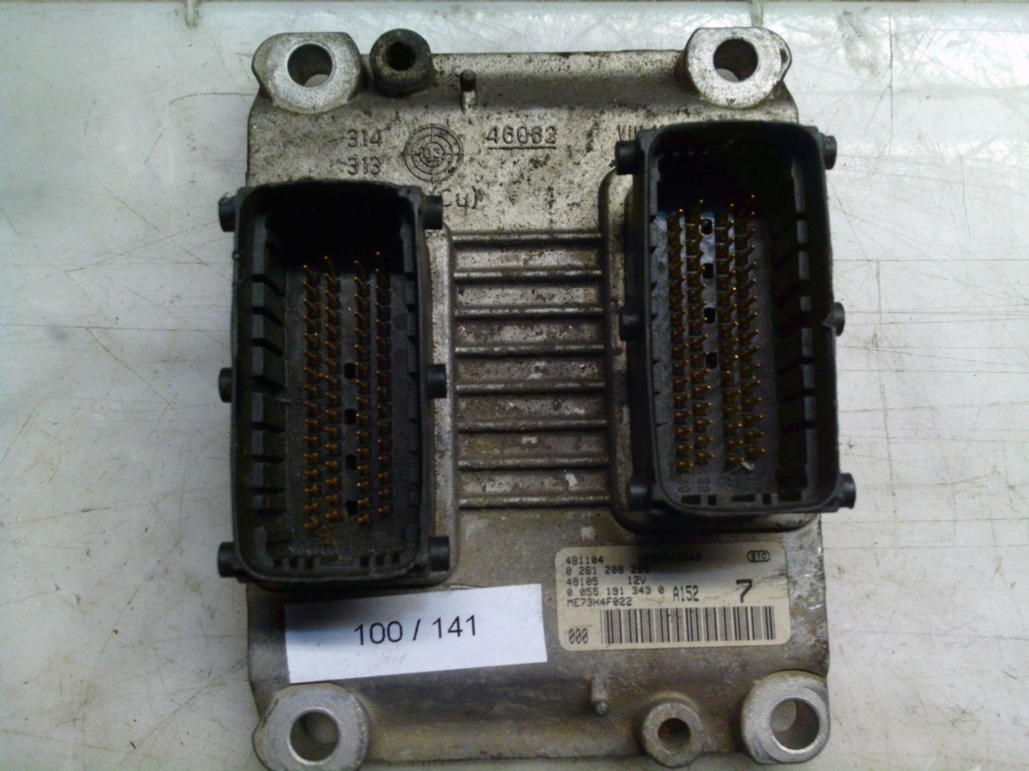 100-141 Centralina Motore Bosch 0 261 208 206 0261208206 0 055 191 343 0 1039S03340 ME73H4F022  Alfa Romeo / Fiat / Lancia Benzina Idea_Musa