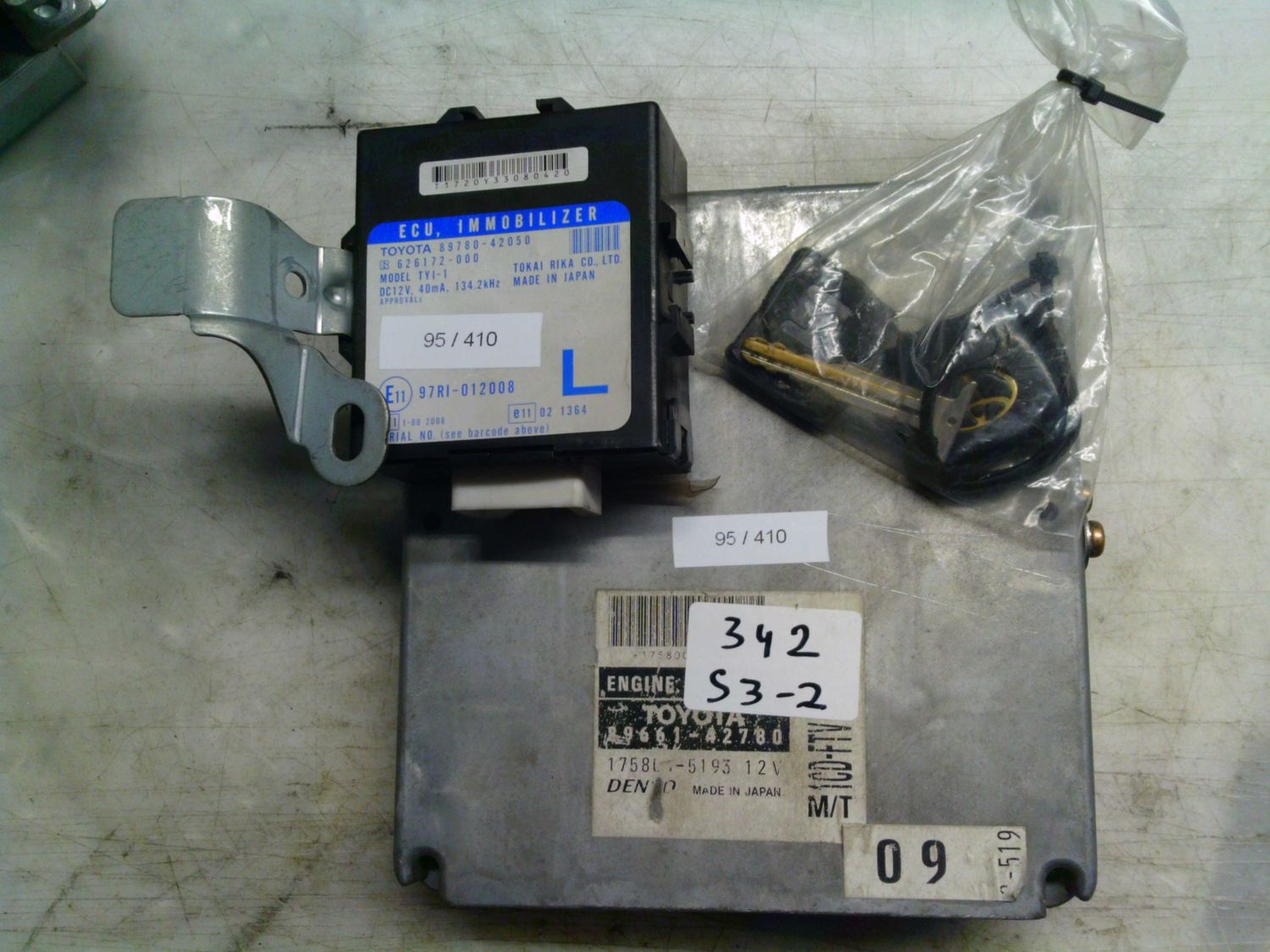 95-410 Kit Motore Toyota 89661-42780 8966142780 175800-5193 89780-42050 626172-000 CHIP Toyota Diesel Rav 4