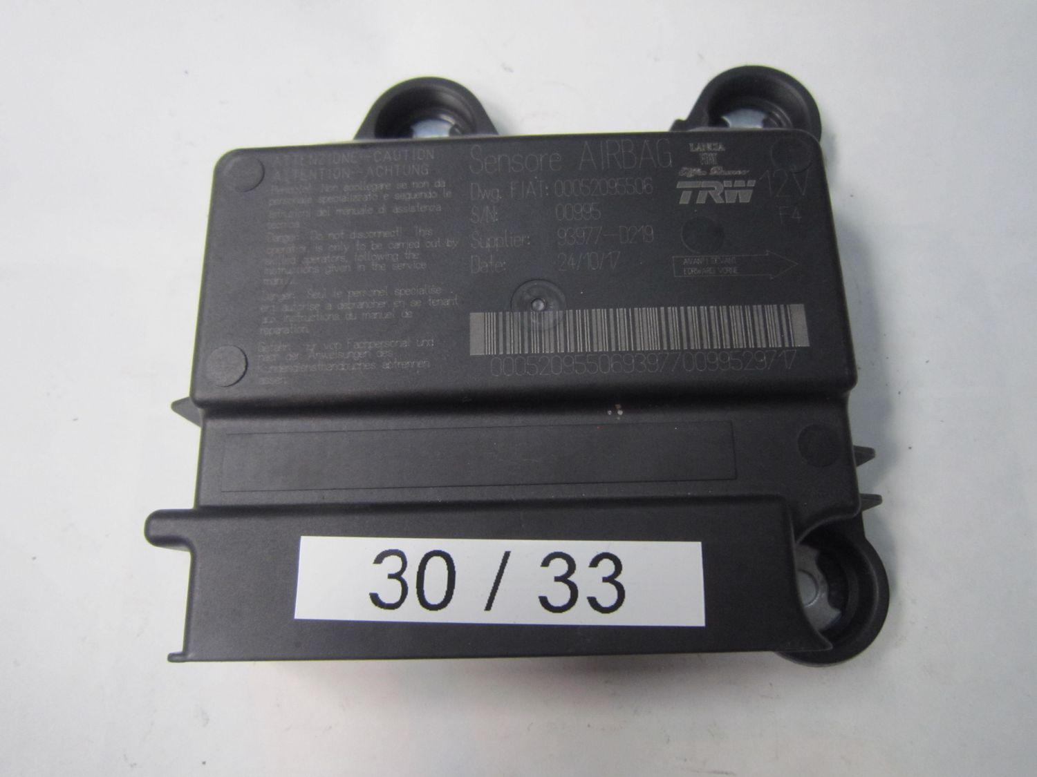 30-33 Centralina Airbag Trw 00052095506   93977-D219    Alfa Romeo / Fiat / Lancia  Panda