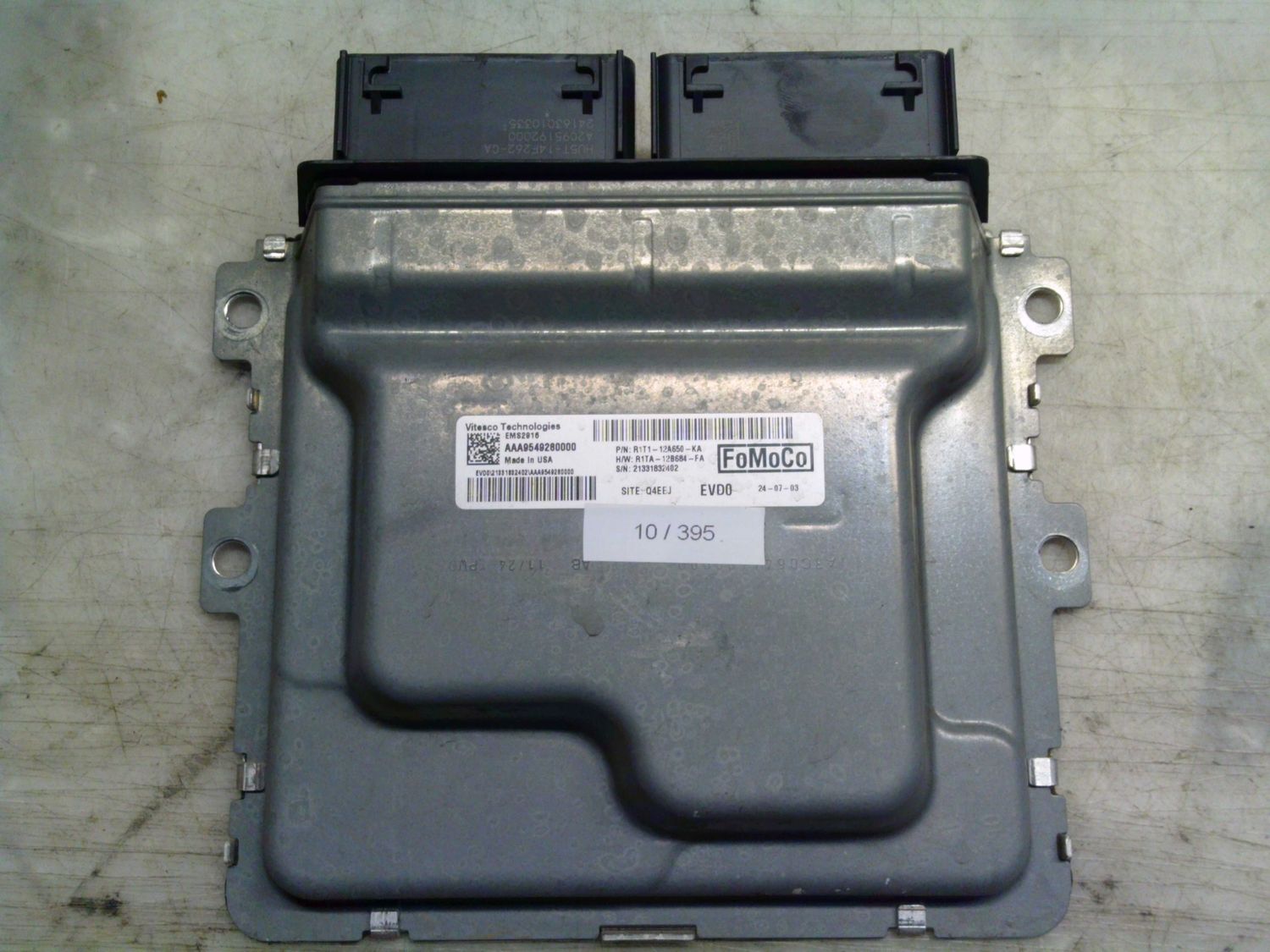 10-395 Centralina Motore Vitesco Techologies AAA9549280000   R1T1-12A650-KA EMS2916   FORD Elettrica / Benzina PUMA