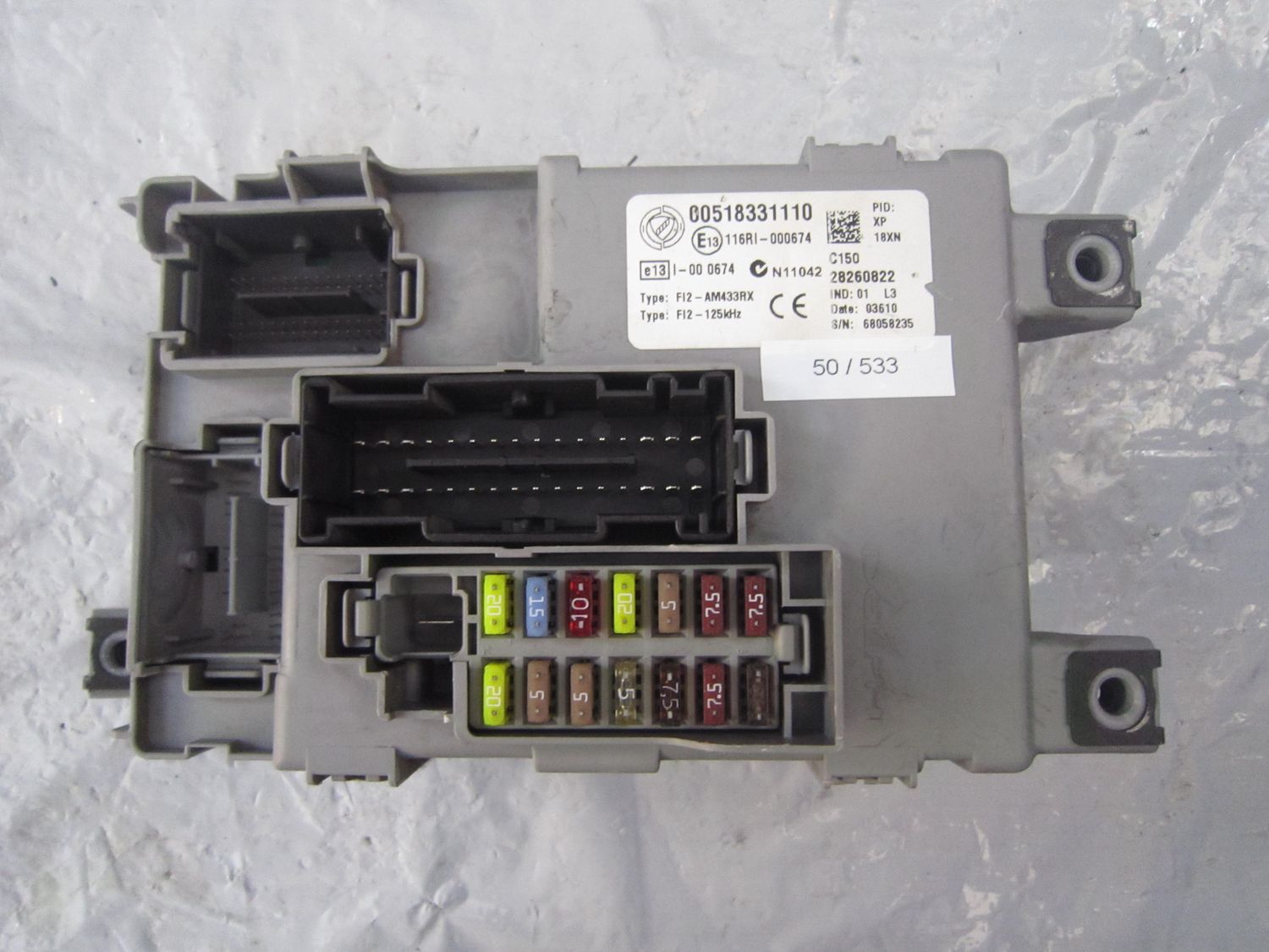 50-533 Body Computer Delphi 00518331110   28260822    Fiat  Diesel Doblo'