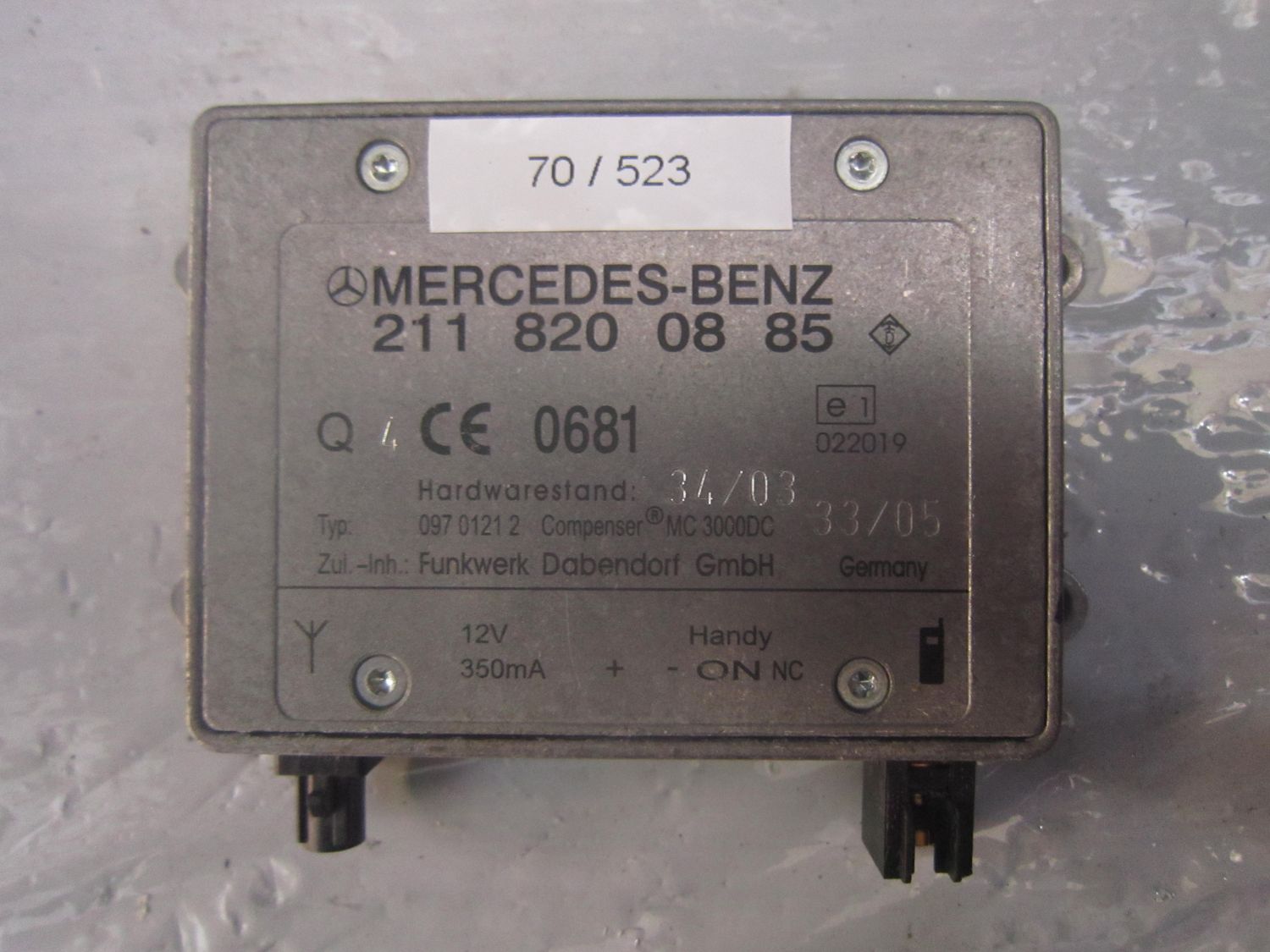 70-523 Modulo Antenna Mercedes 211 820 08 85 2118200885 097 0121 2 Mercedes Classe C 70-523 Modulo Antenna Mercedes 211 820 08 85 2118200885 097 0121 2 Mercedes Classe C