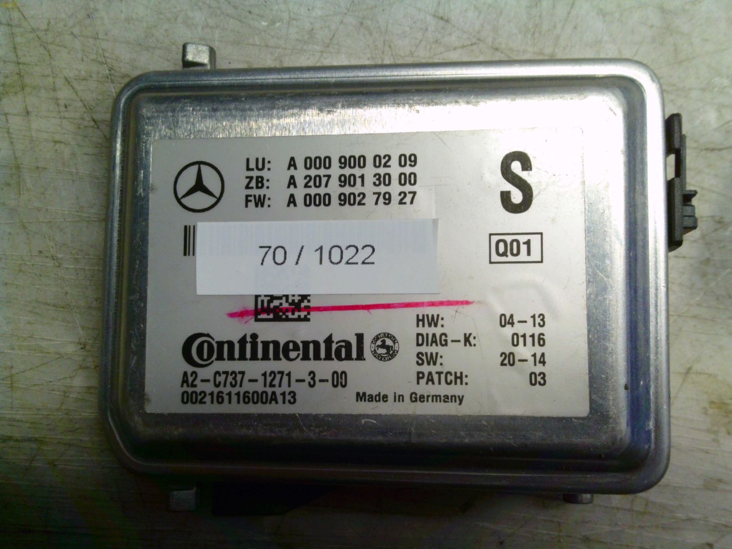 70-1022 Modulo Telecamera Continental A2-C737-1271-3-00 A2C7371271300 A 000 900 02 09 A 207 901 30 00 A 000 902 79 27  MERCEDES  VARIE