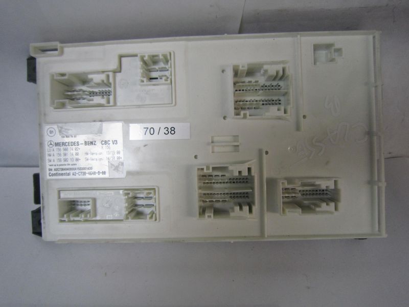 70-38 Modulo Controllo Bcm Continental A2-C738-4640-8-00 A2C7384640800 A 156 900 74 02 CBC V3   Mercedes  Classe B