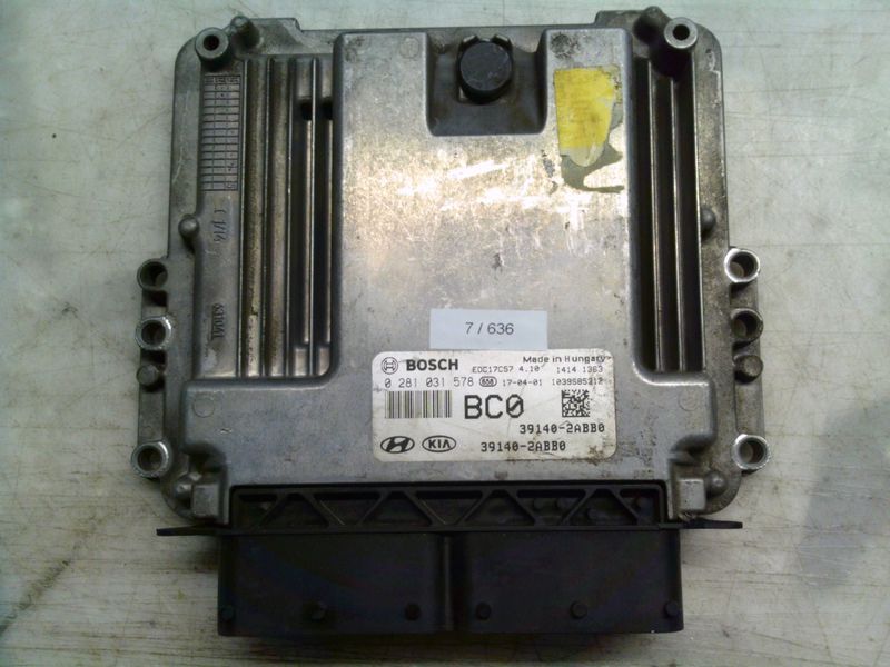 7-636 Centralina Motore Bosch 0 281 031 578 0281031578 39140-2ABB0 1039S85312 EDC17C57 4.10 BC0 Hyundai Diesel Tucson