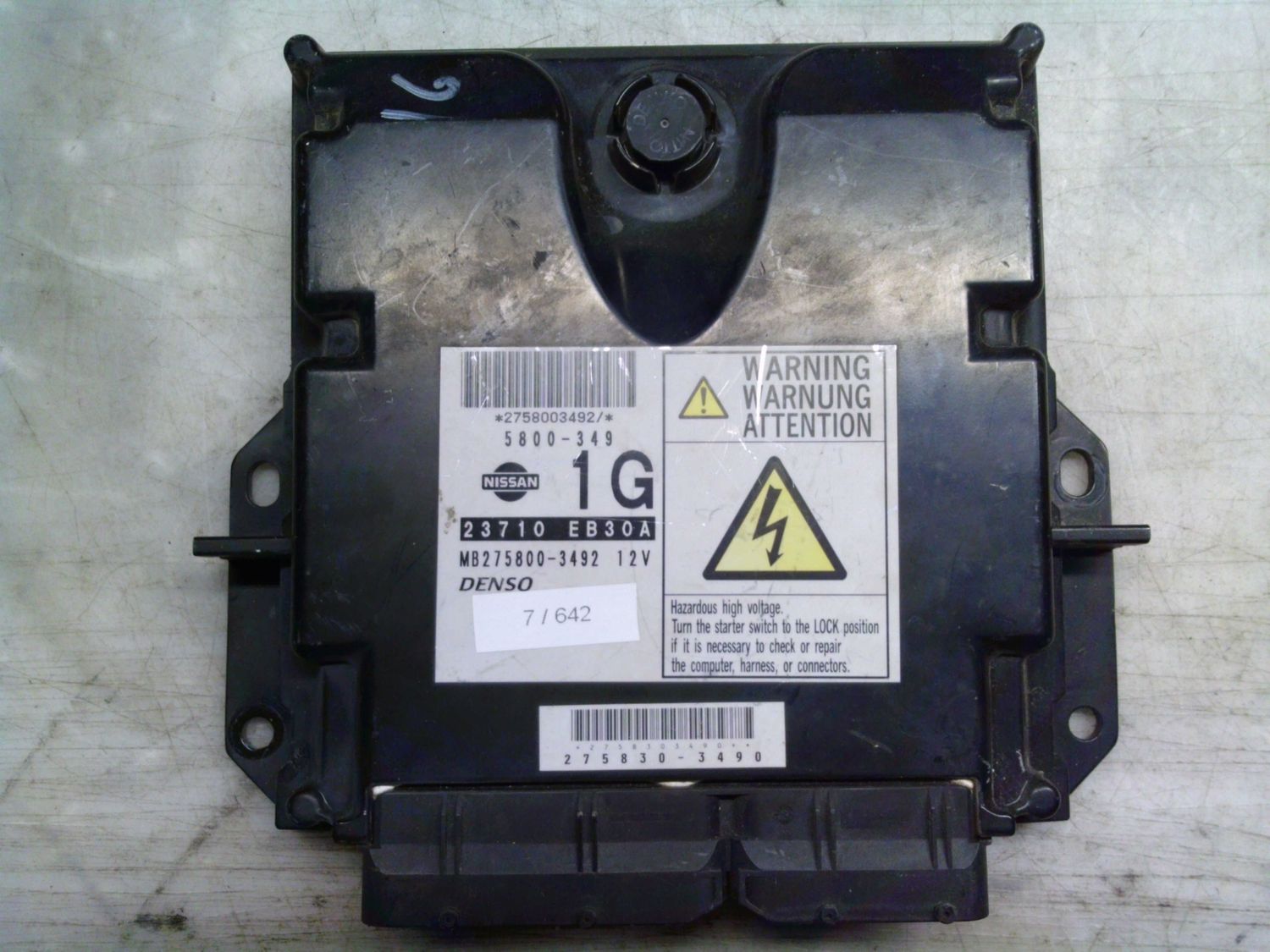 7-642 Centralina Motore Denso 23710 EB30A 23710EB30A MB275800-3492 5800 349 1G  NISSAN Diesel PATHFINDER