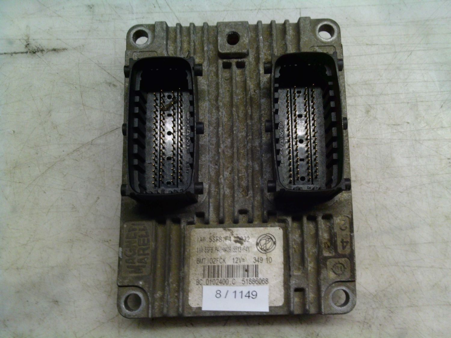8-1149 Centralina Motore Magneti Marelli IAW 5SF8.P4 IAW5SF8.P4   BC.0102400.C 51886068 HW409/5513-F4N FIAT Benzina PANDA