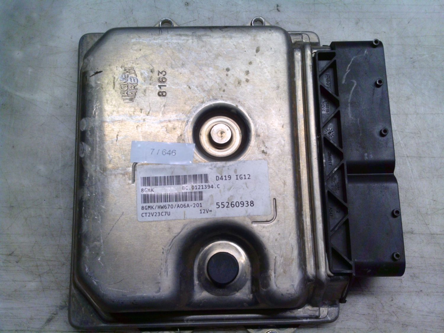 7-646 Centralina Motore Magneti Marelli 55260938   8GMK BC.0121394.C  HW670/A06A-201 JEEP Benzina RENEGADE