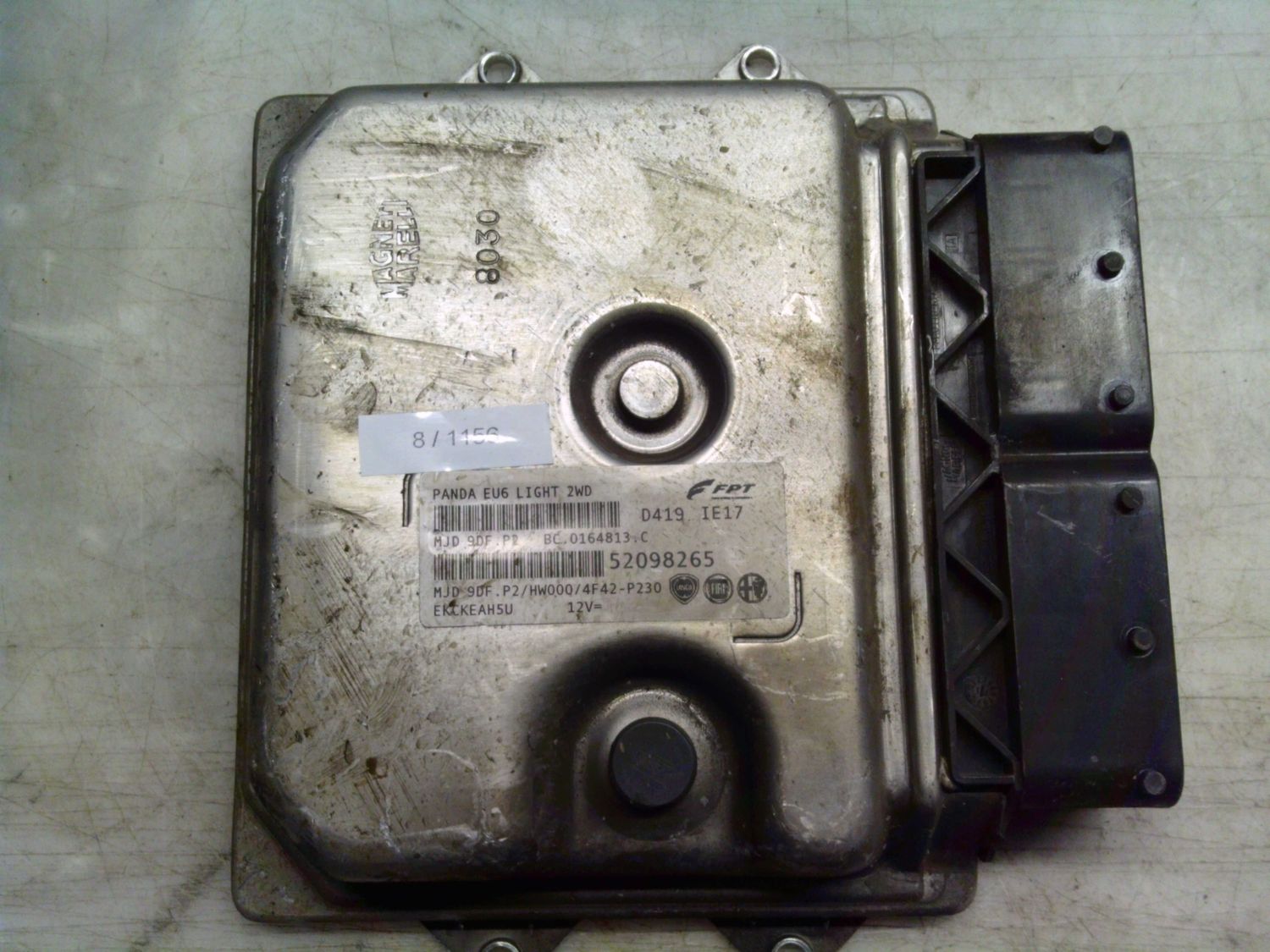 8-1156 Centralina Motore Magneti Marelli 52098265   MJD 9DF.P2 BC.0164813.C PANDA EU6 LIGHT 2WD HW000/4F42-P230 FIAT Diesel Panda