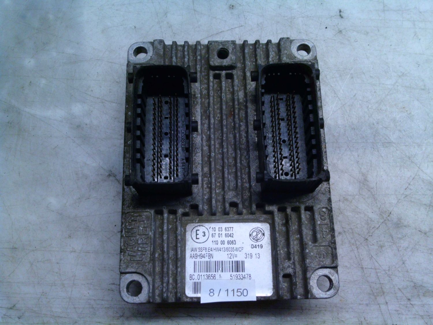 8-1150 Centralina Motore Magneti Marelli IAW 5SF8.E4 IAW5SF8.E4  BC0113656 51933478 HW413/6035-MCP FIAT Benzina / GPL PUNTO