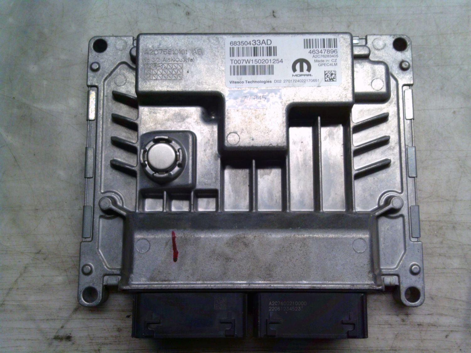 7-645 Centralina Motore Mopar 46347896   68350433AD A2C76283405 A2C75810101  JEEP Benzina Renegade