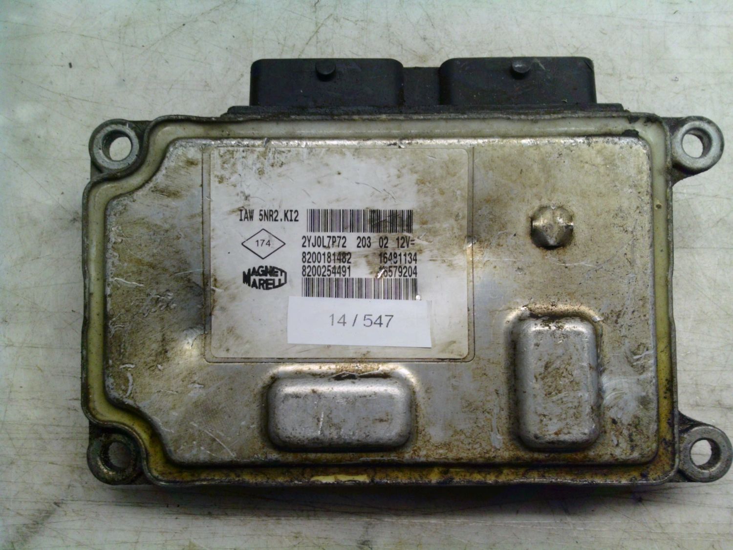 14-547 Centralina Motore Magneti Marelli IAW 5NR2.KI2 IAW5NR2.KI2 8200254491   8200181482 16481134   16579204 RENAULT Benzina Clio
