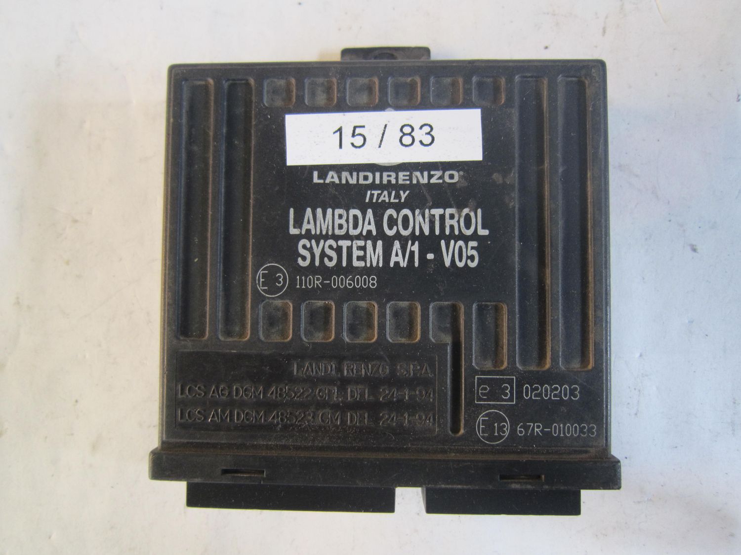 15-83 Centralina Gas Gpl Landi Renzo LAMBDA   CONTROL SYSTEM A/1-V05   Benzina / Gpl