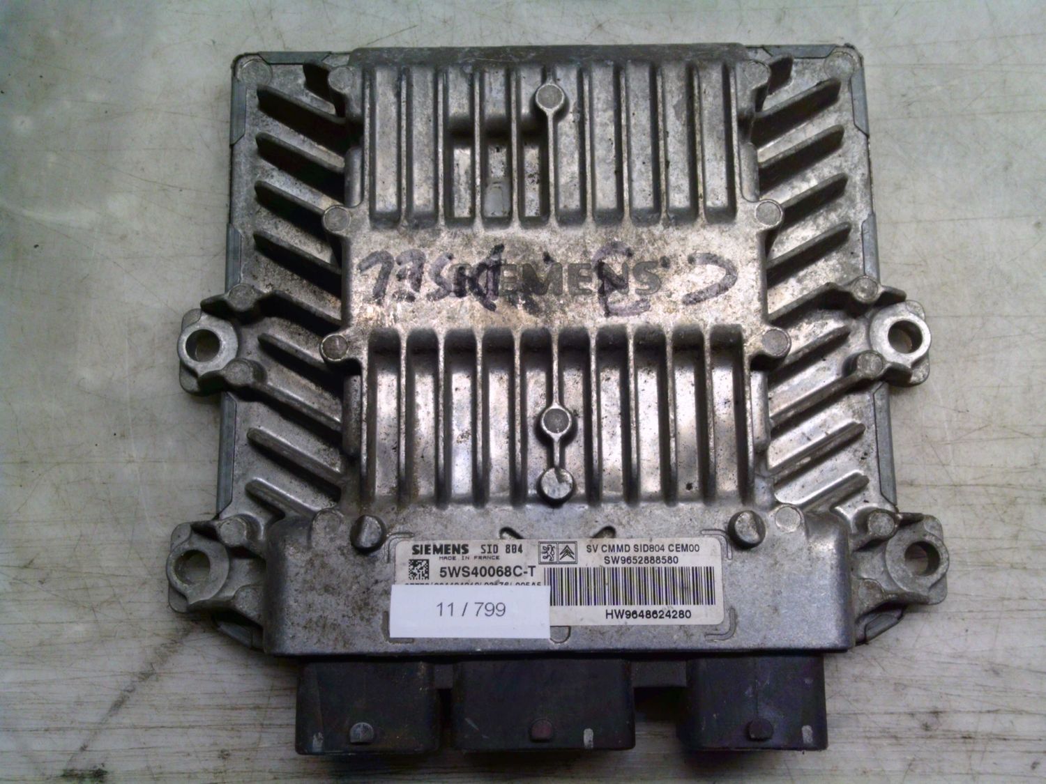 11-799 Centralina Motore Siemens 5WS40068C-T 5WS40068CT 9652888580 9648624280 SID 804  CITROEN Diesel C 4