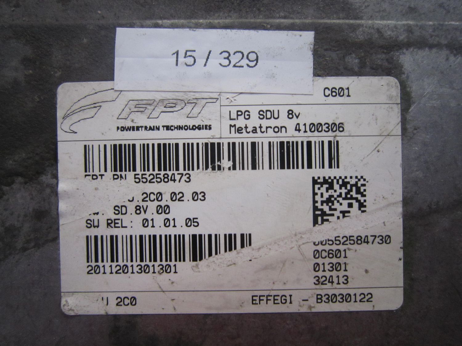 15-329 Centralina Gas Gpl / Metano Metatron 55258473   4100306    FIAT Benzina / Gpl / Metano Panda