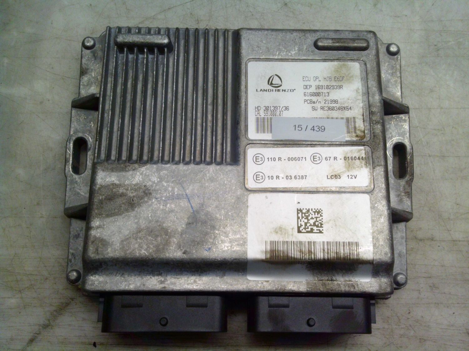 15-439 Centralina Gas Gpl Landi Renzo 616000713   ECU GPL HJB E60F HD:301397/36 SW:RE360346X54 591000107 RENAULT Benzina / Gpl CAPTUR