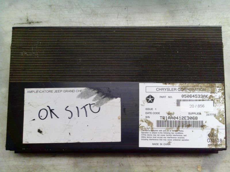 20-856 Amplificatore Audio Chrysler 05064533K   26777Q    JEEP  GRAND CHEROKEE